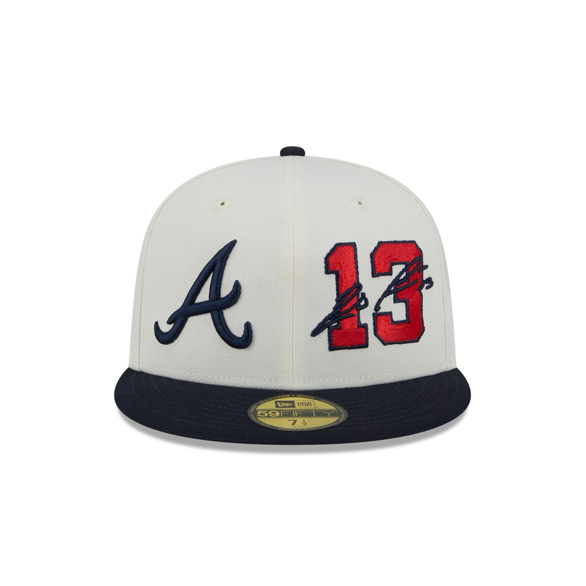 Atlanta Braves Ronald Acuña Jr. Chrome White 59FIFTY Fitted Hat - Image 2