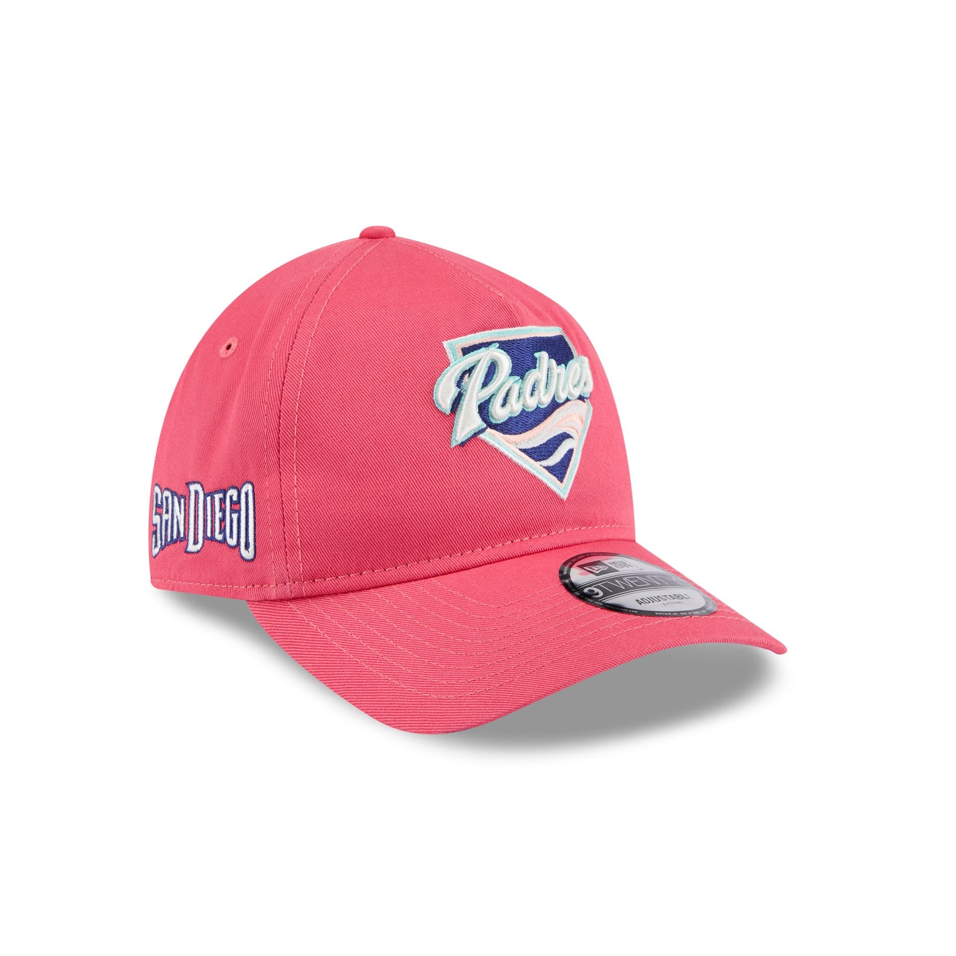 San Diego Padres Coral 9TWENTY A-Frame Adjustable Hat