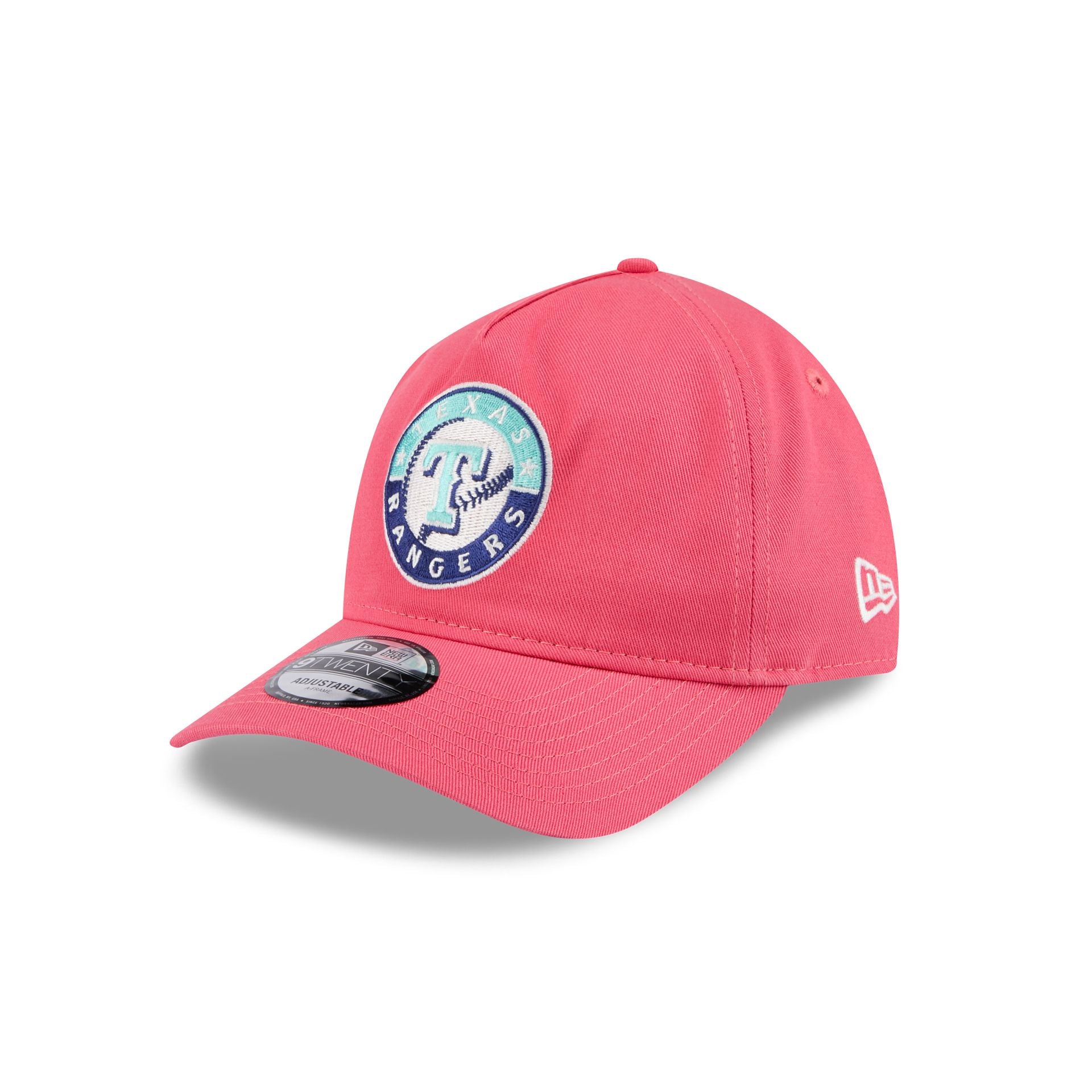 Texas Rangers Coral 9TWENTY A-Frame Adjustable Hat - Image 3