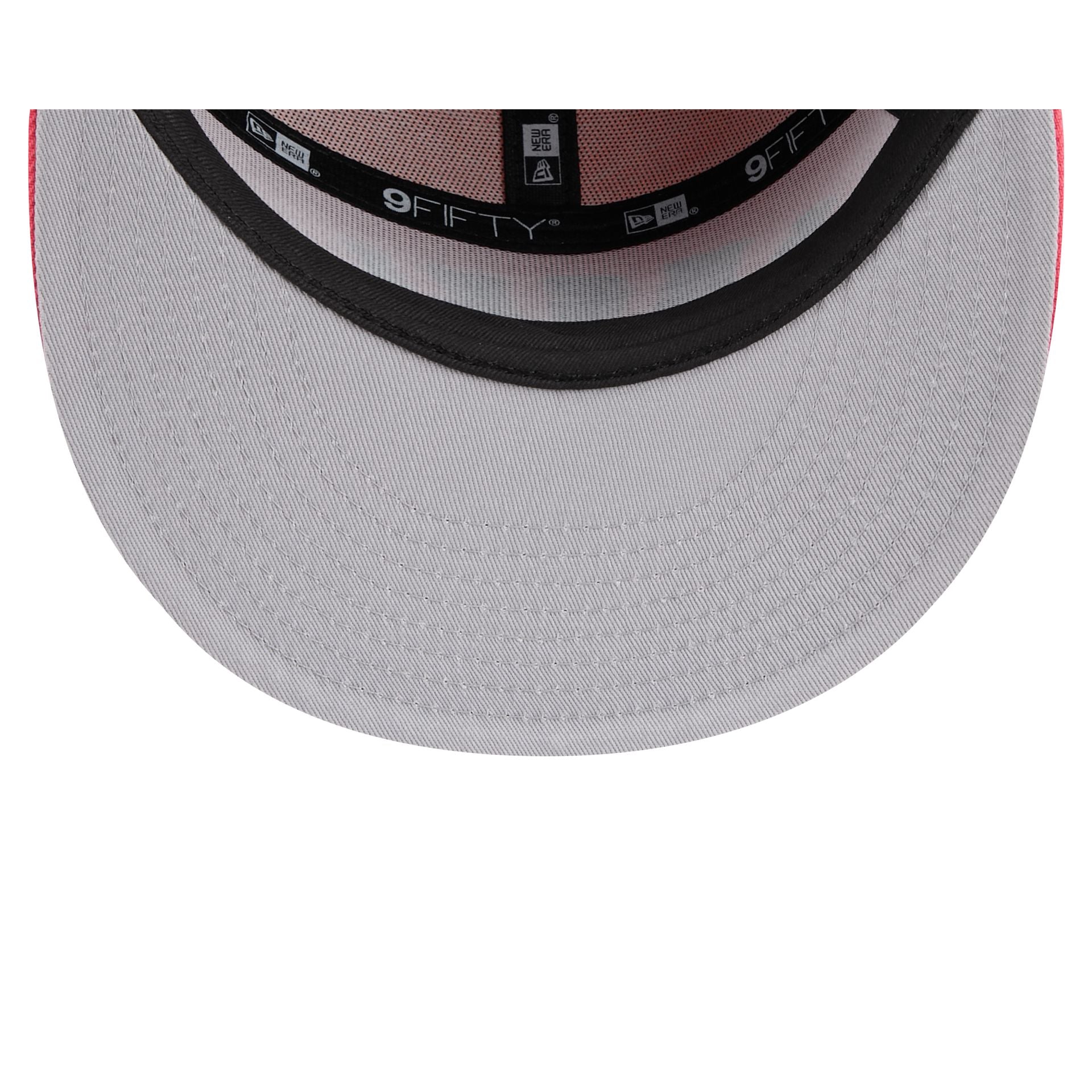 Los Angeles Angels Coral Split Panel 9FIFTY Snapback Hat - Image 7