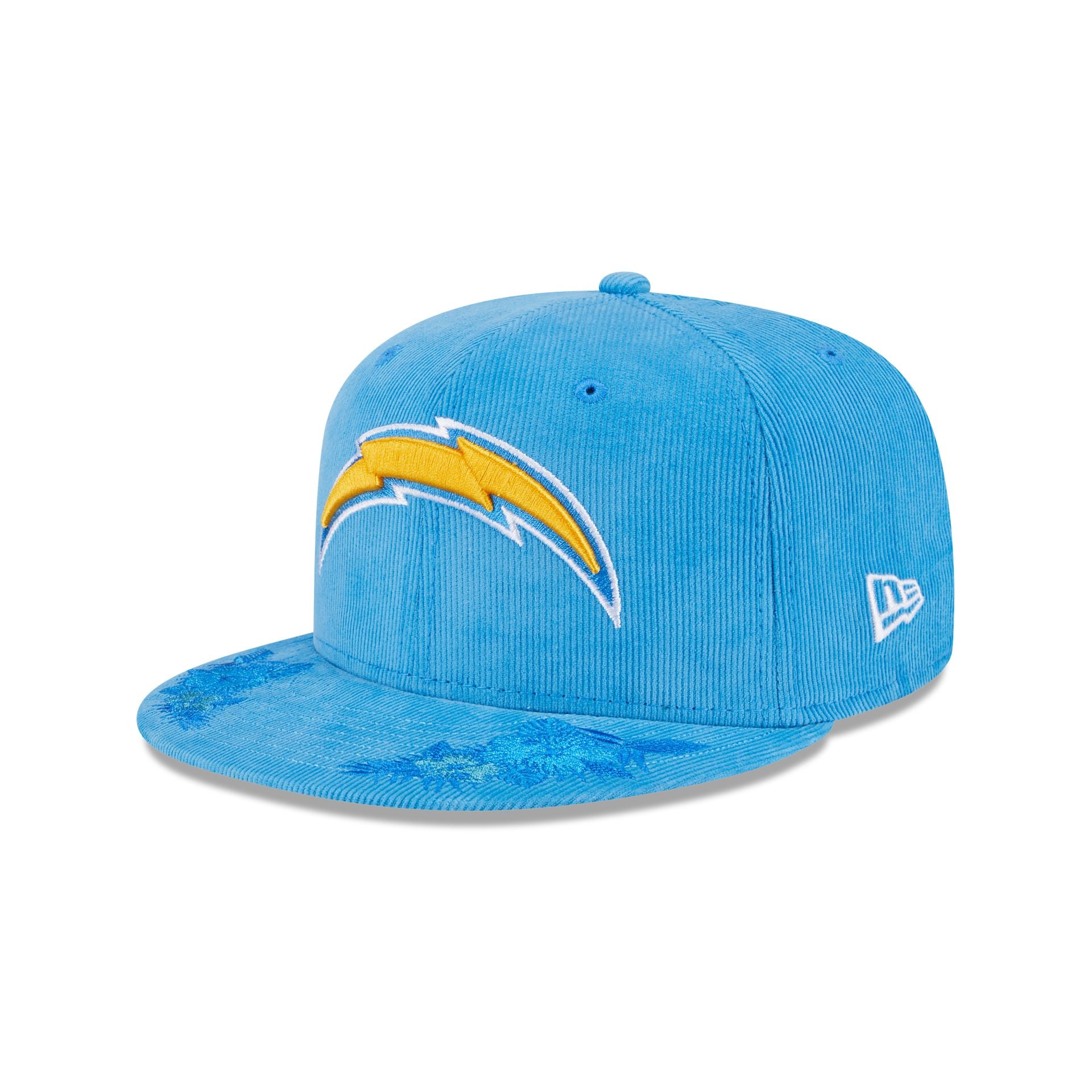 Just Caps Floral Corduroy Los Angeles Chargers 59FIFTY Fitted Hat - Image 3