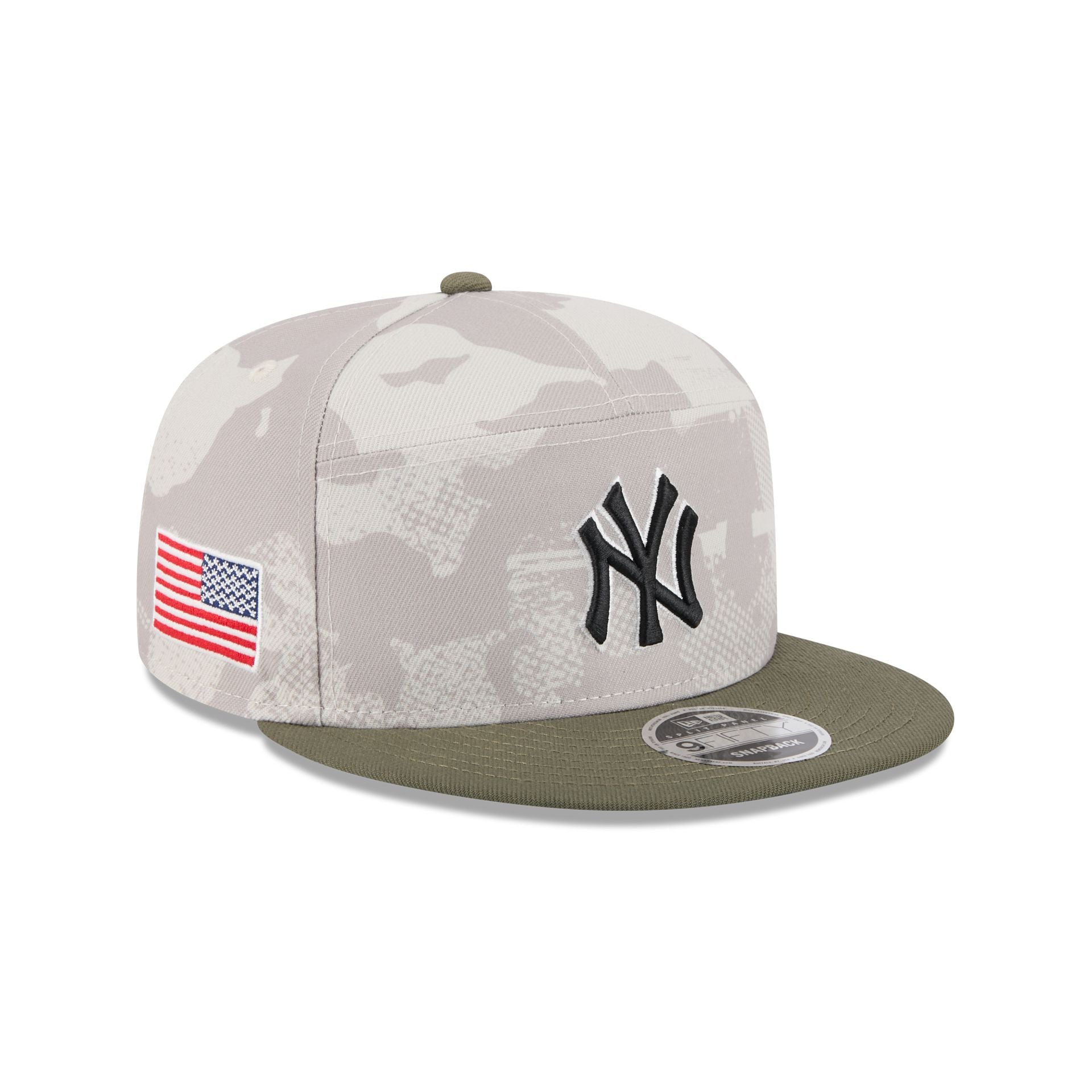 New York Yankees Armed Forces Day 2025 Split Panel 9FIFTY Snapback Hat