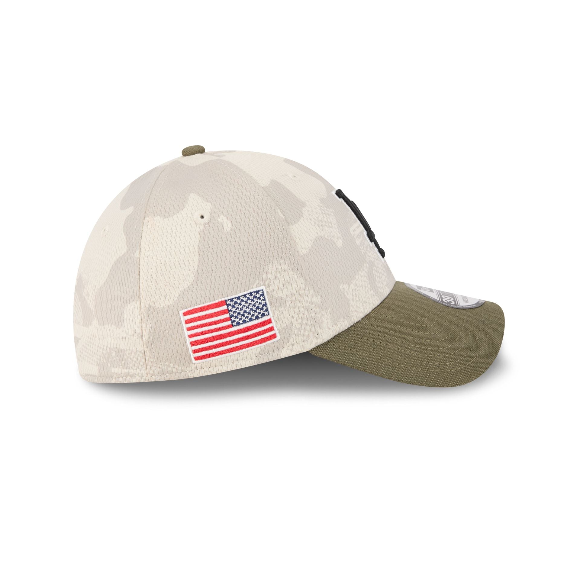 Los Angeles Dodgers Armed Forces Day 2025 39THIRTY Stretch Fit Hat - Image 4