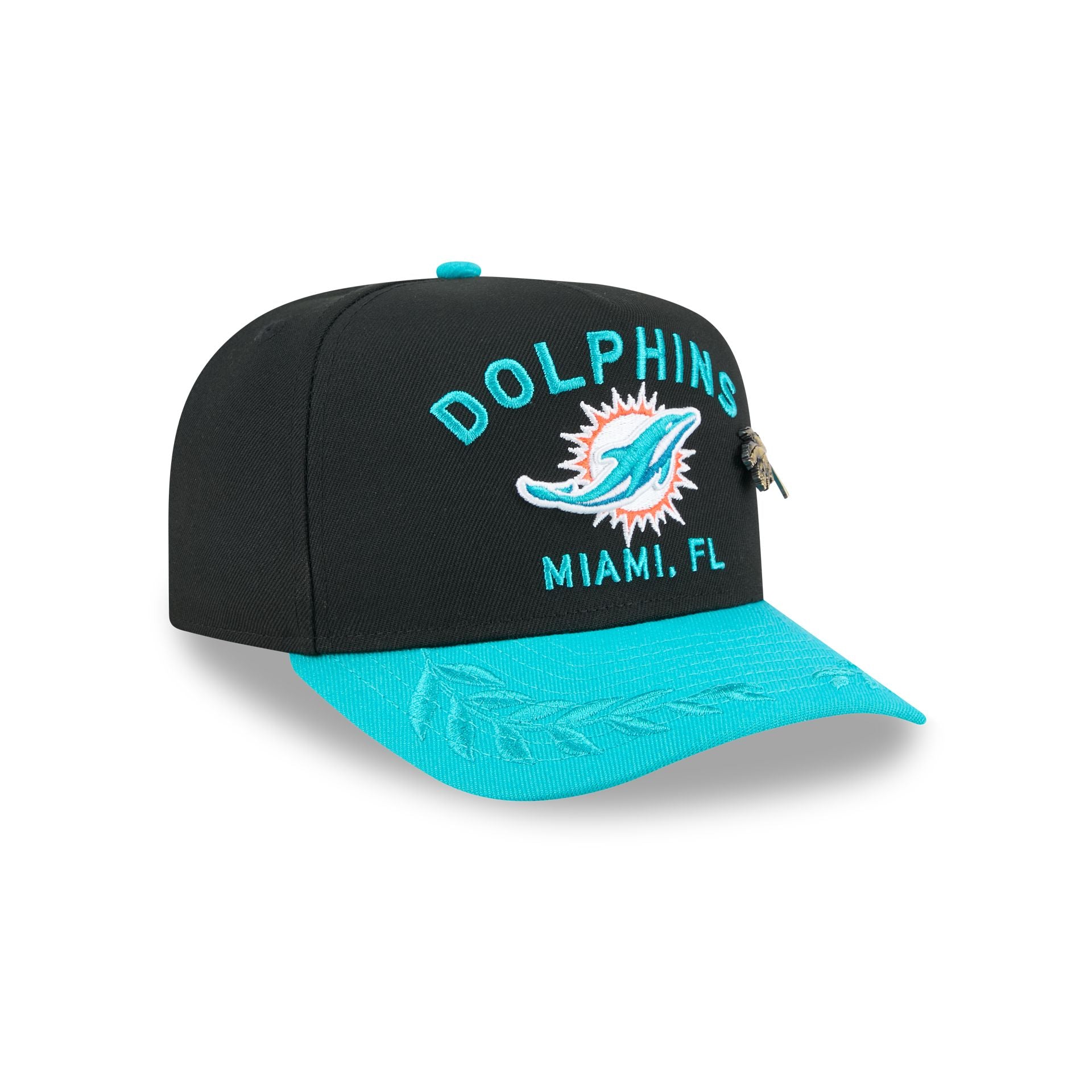 Miami Dolphins 2025 Draft Black 59FIFTY A-Frame Fitted Hat - Image 3