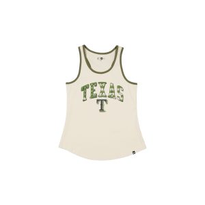 Texas Rangers Armed Forces Day 2025 Women's Stone Tank Top