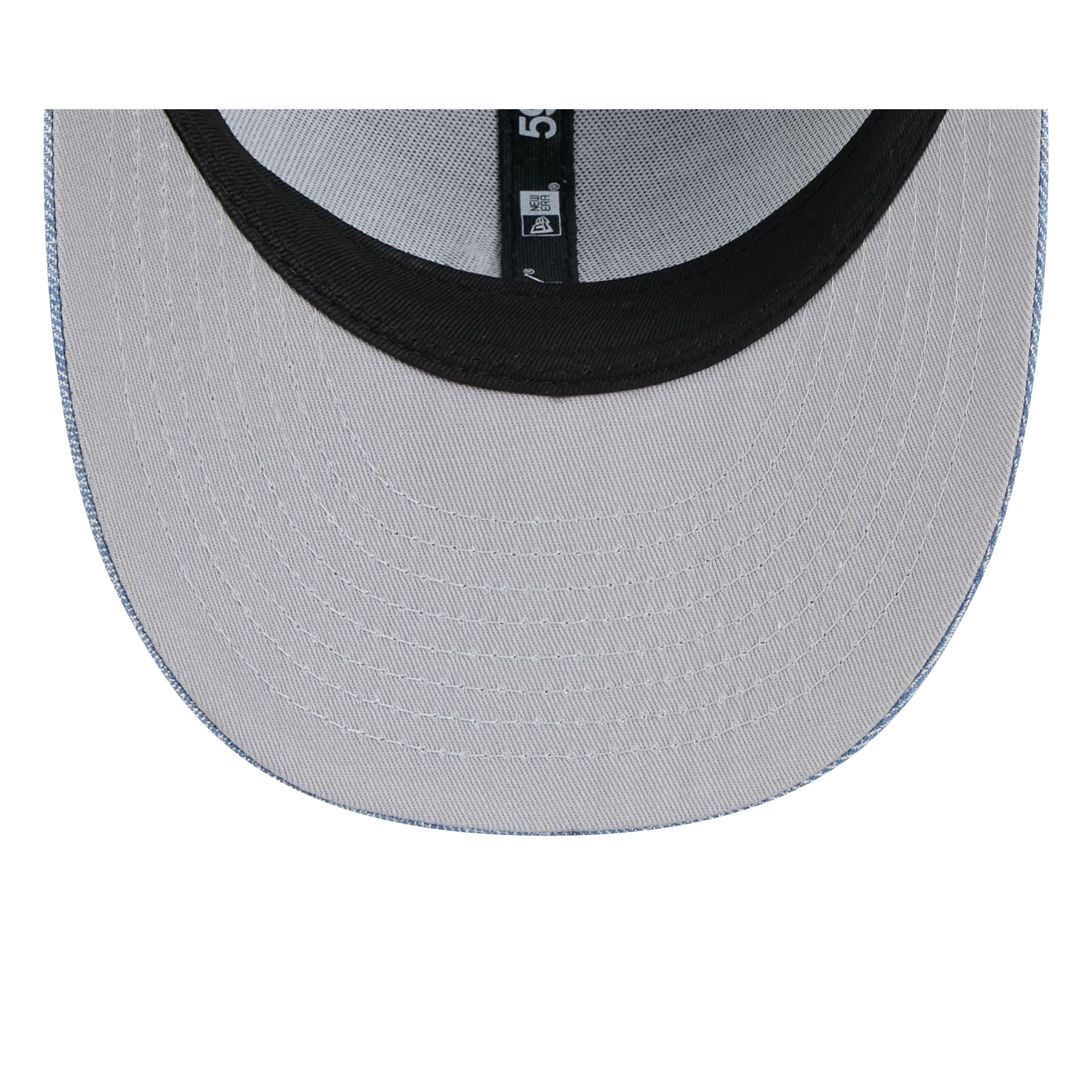 Los Angeles Dodgers Hand Stitched Chambray Low Profile 59FIFTY Fitted Hat - Image 7
