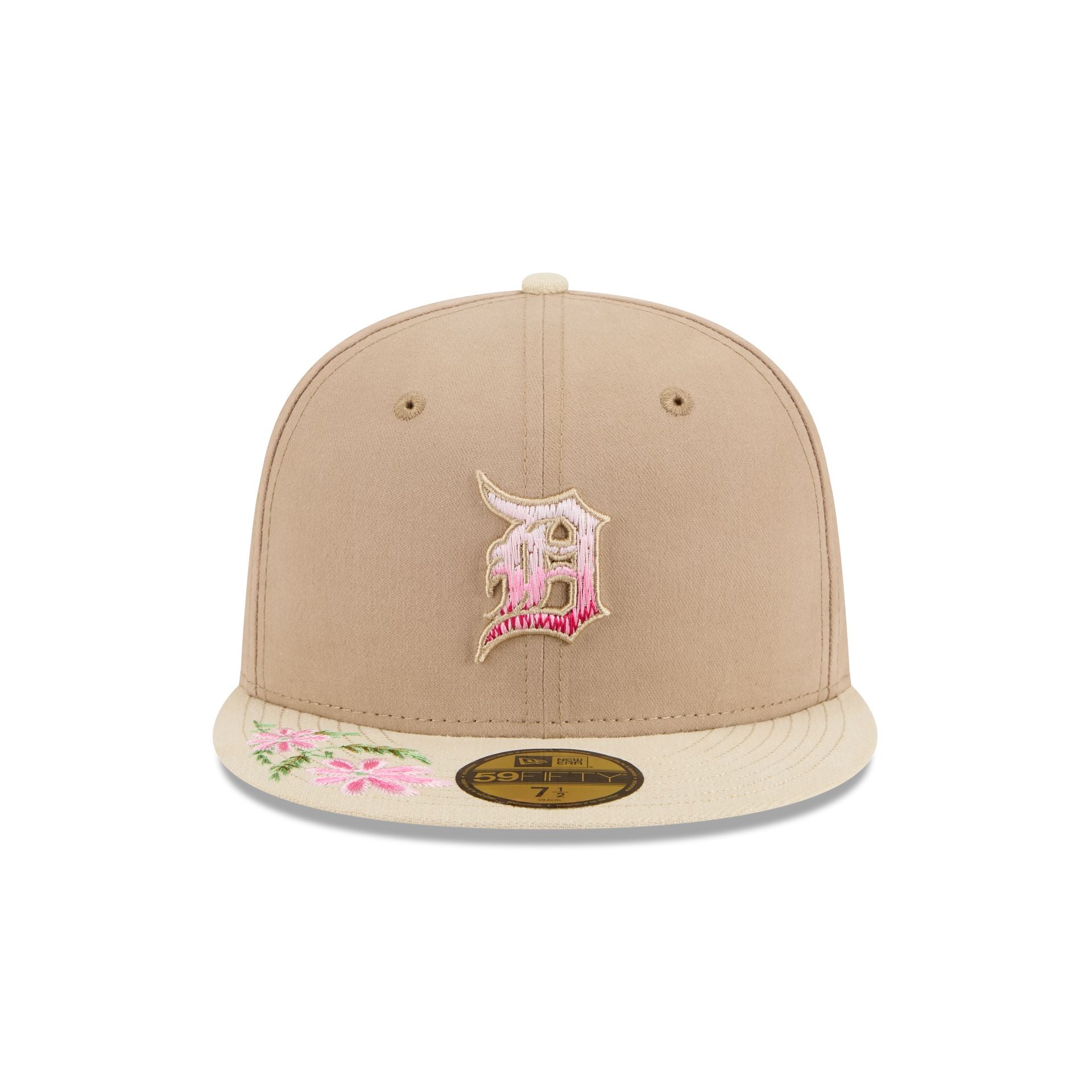 Detroit Tigers Hand Stitched Floral 59FIFTY Fitted Hat - Image 2