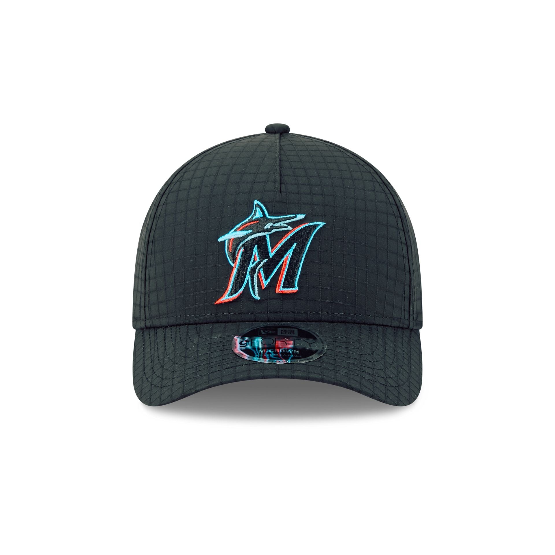 Miami Marlins Ripstop 9FORTY M-Crown A-Frame Snapback Hat - Image 2