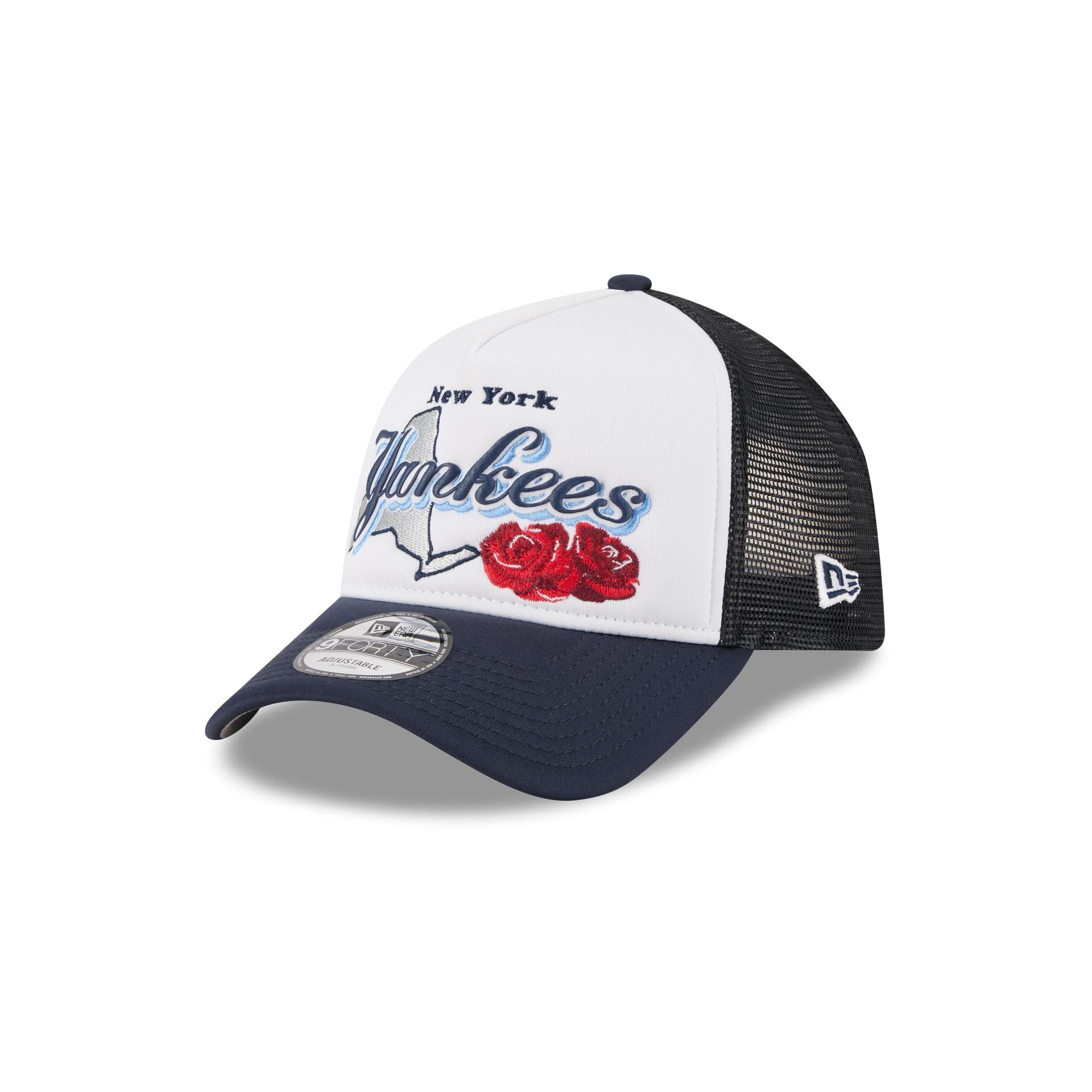 New York Yankees State Flower 9FORTY A-Frame Trucker Hat - Image 3