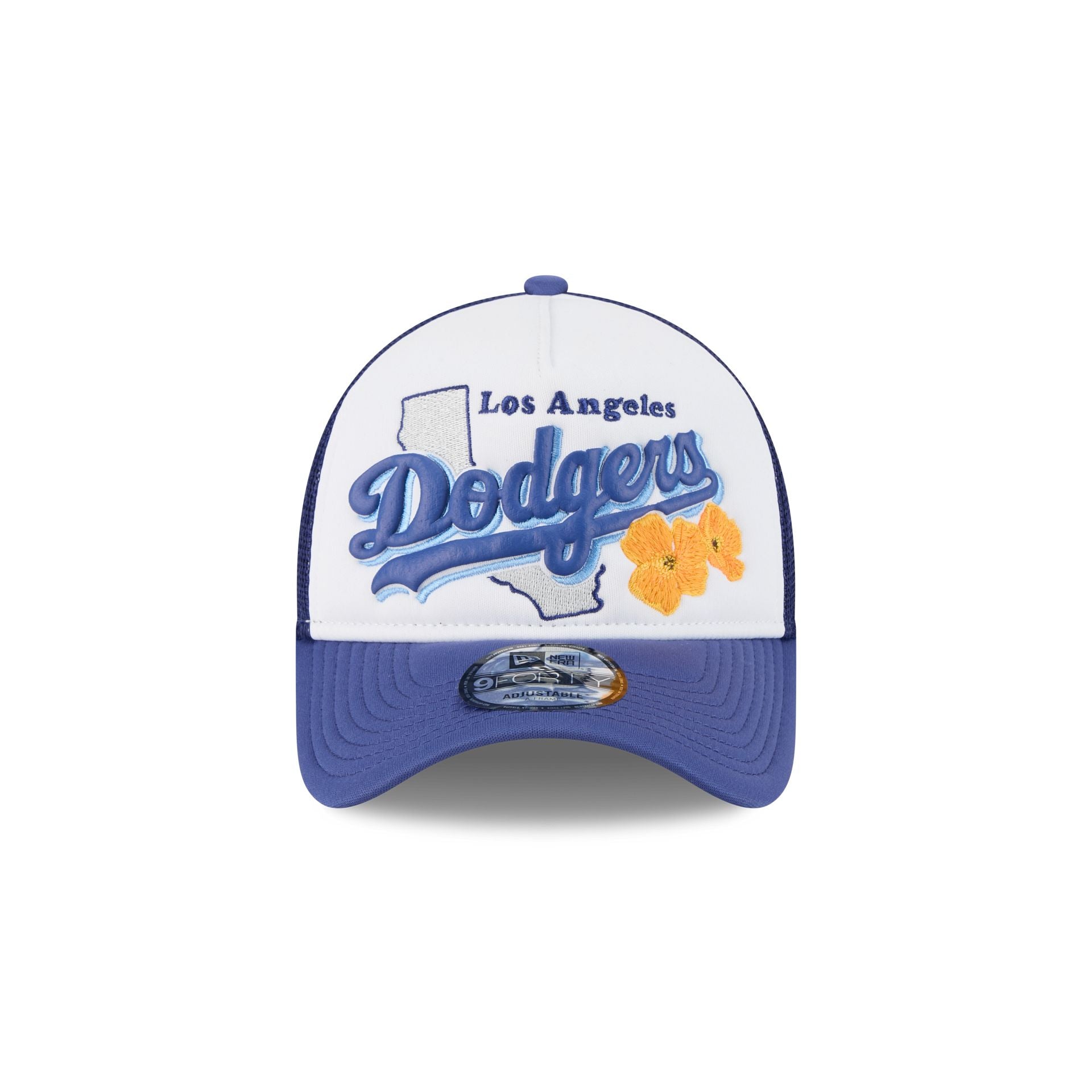 Los Angeles Dodgers State Flower 9FORTY A-Frame Trucker Hat - Image 2