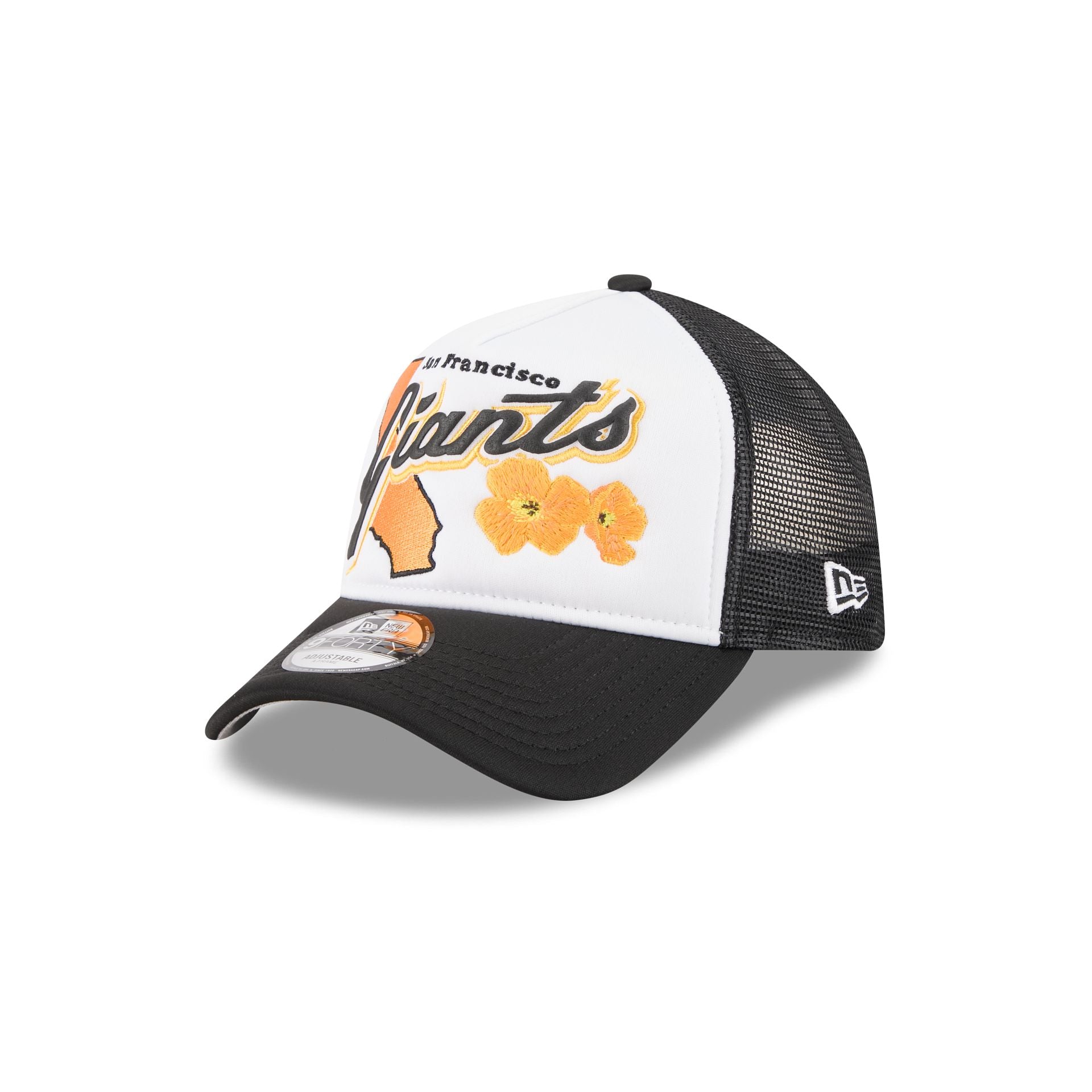 San Francisco Giants State Flower 9FORTY A-Frame Trucker Hat - Image 3