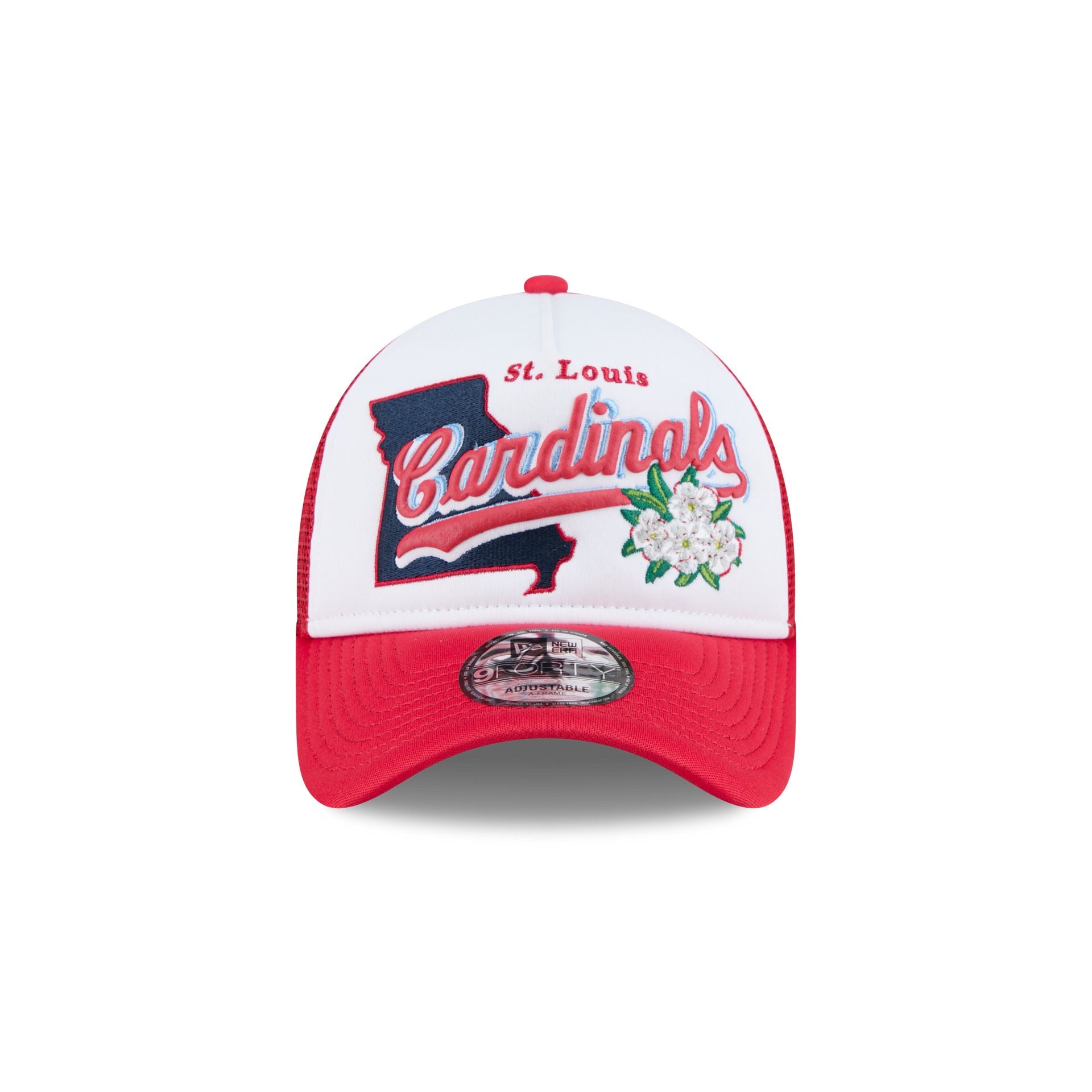 St. Louis Cardinals State Flower 9FORTY A-Frame Trucker Hat - Image 2