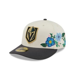 Vegas Golden Knights Tonal Florals White 59FIFTY Fitted Hat