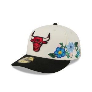 Chicago Bulls Tonal Florals White 59FIFTY Fitted Hat