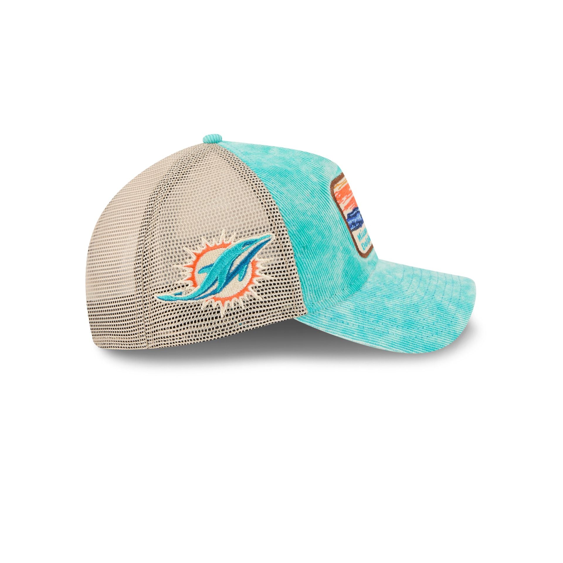 Miami Dolphins Vintage Landscape 9TWENTY A-Frame Trucker Hat - Image 4