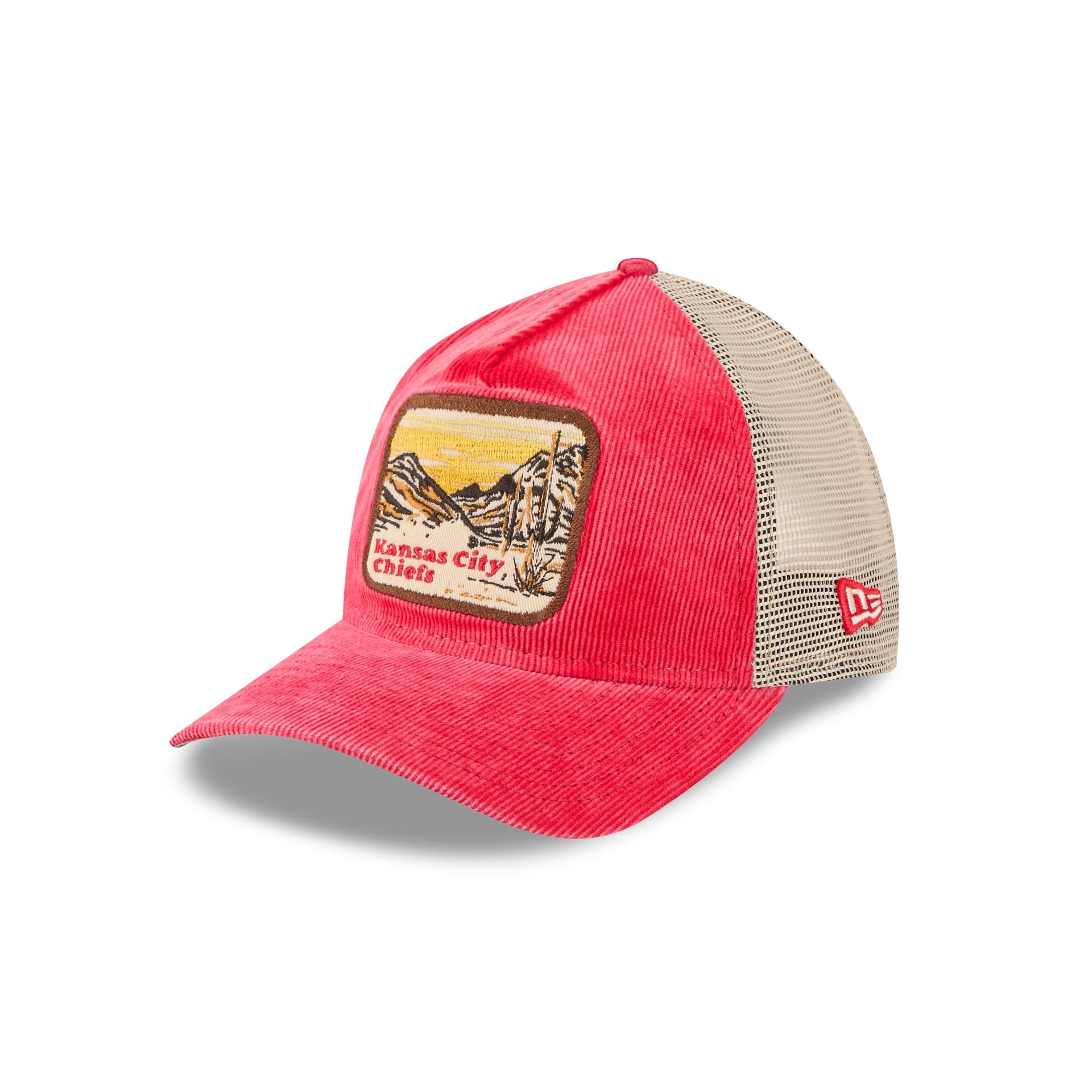 Kansas City Chiefs Vintage Landscape 9TWENTY A-Frame Trucker Hat - Image 3