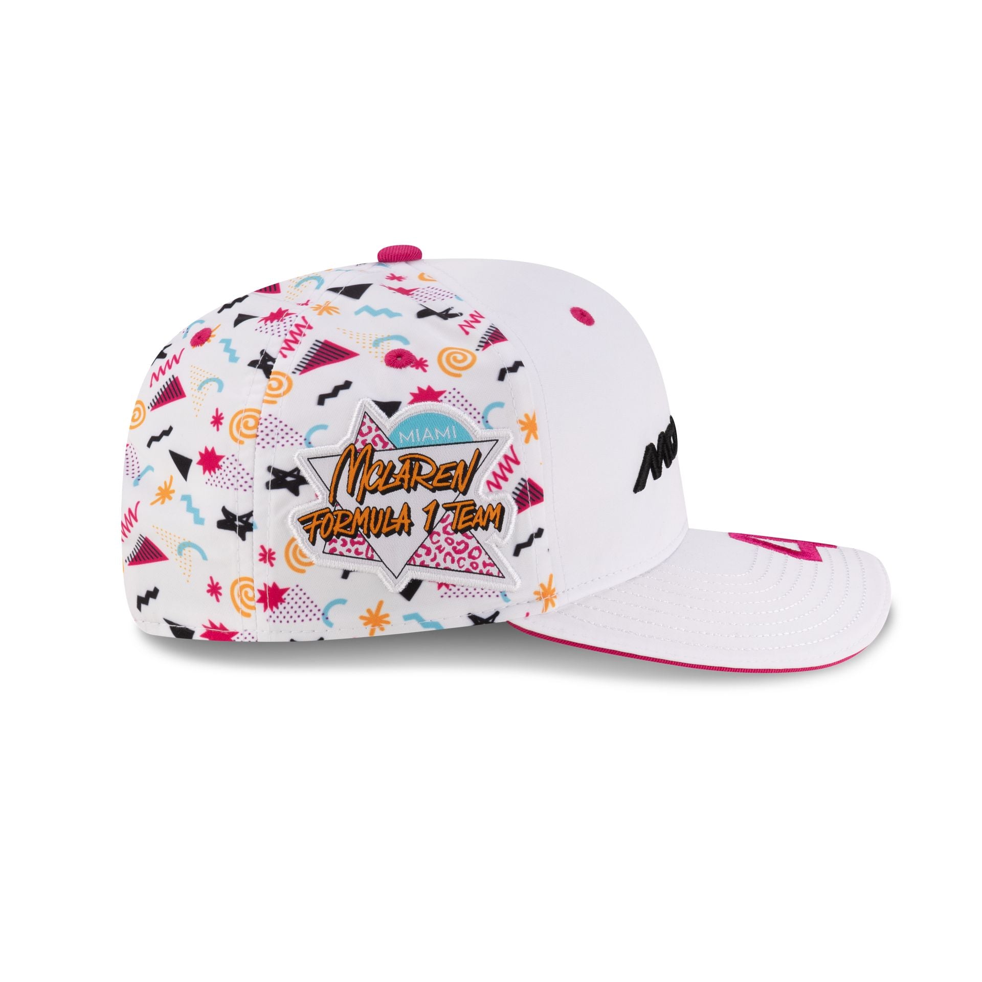 2025 Miami Race Special McLaren Formula 1 Team Lando Norris 9SEVENTY Stretch-Snap Hat - Image 4