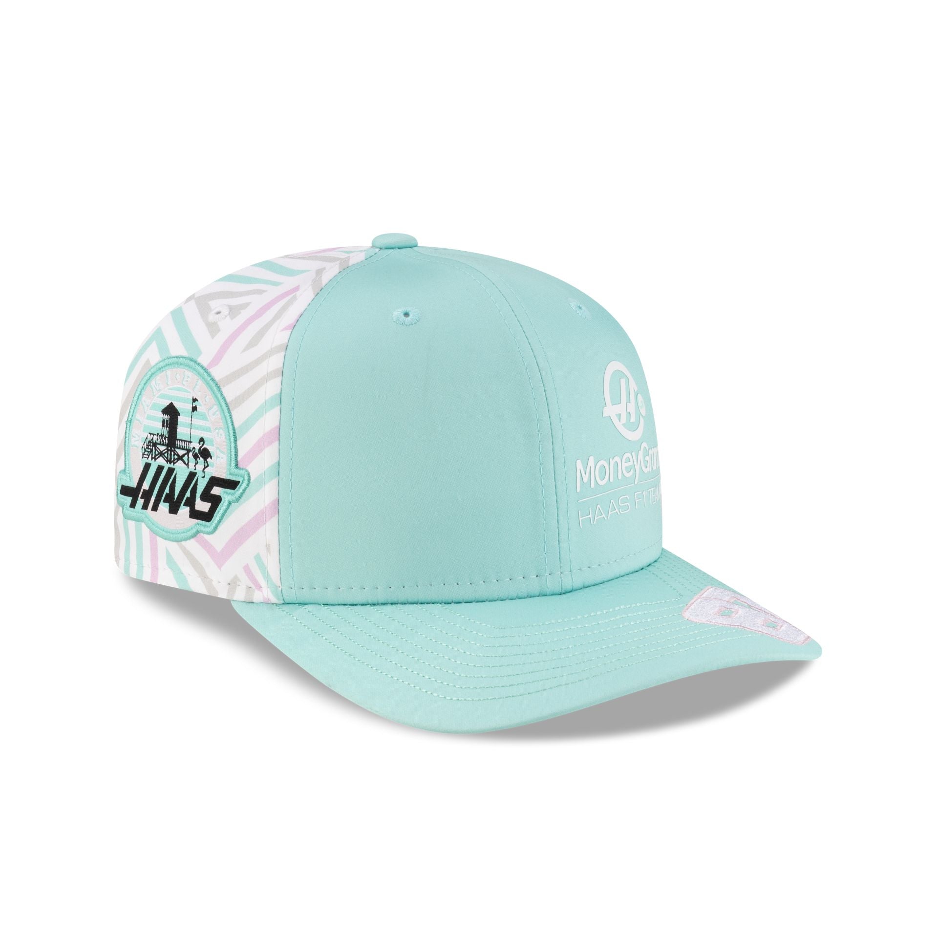 2025 Miami Race Special MoneyGram Haas F1 Team Oliver Bearman 9SEVENTY Stretch-Snap Hat - Image 3