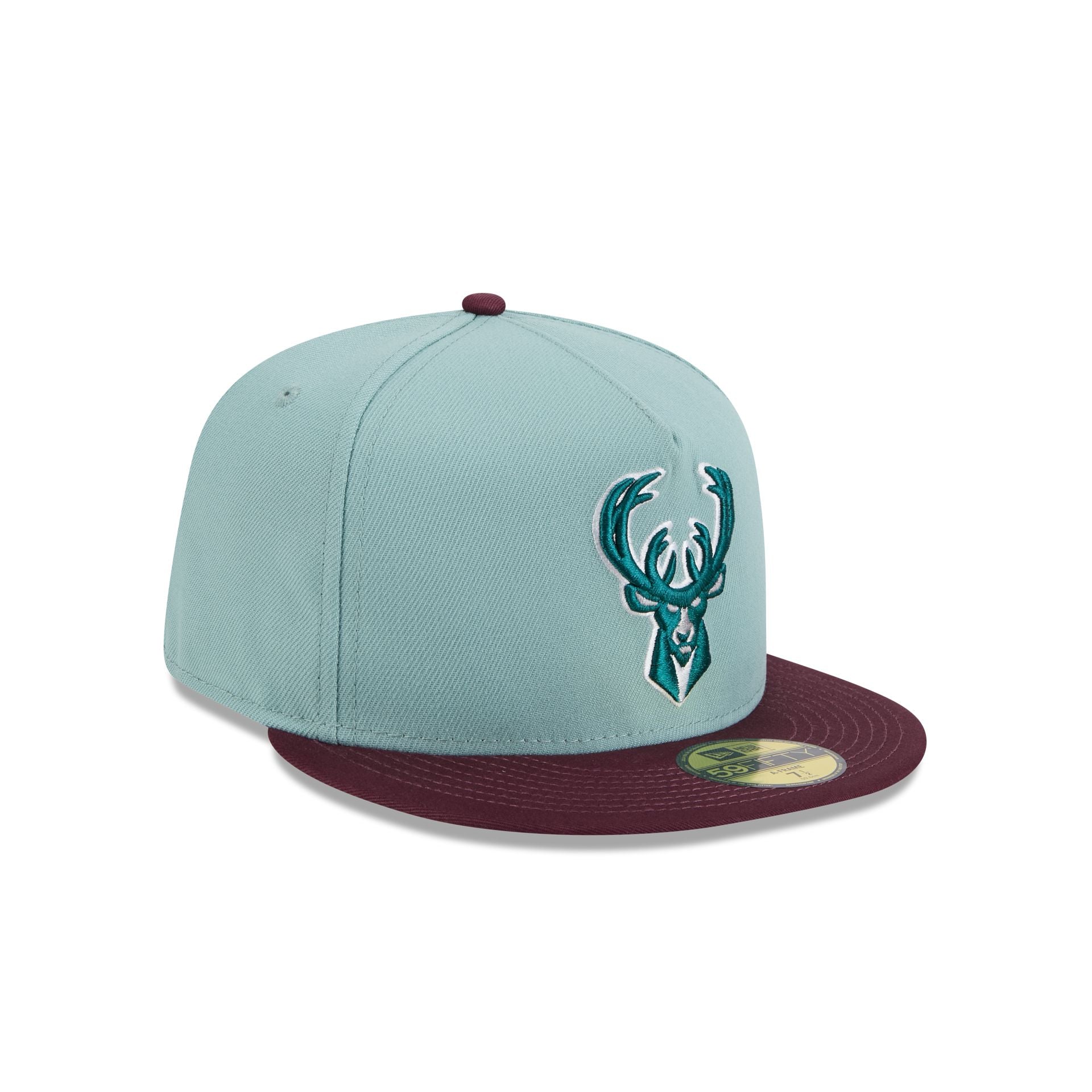 Milwaukee Bucks Beach Kiss Blue 59FIFTY A-Frame Fitted Hat - Image 3
