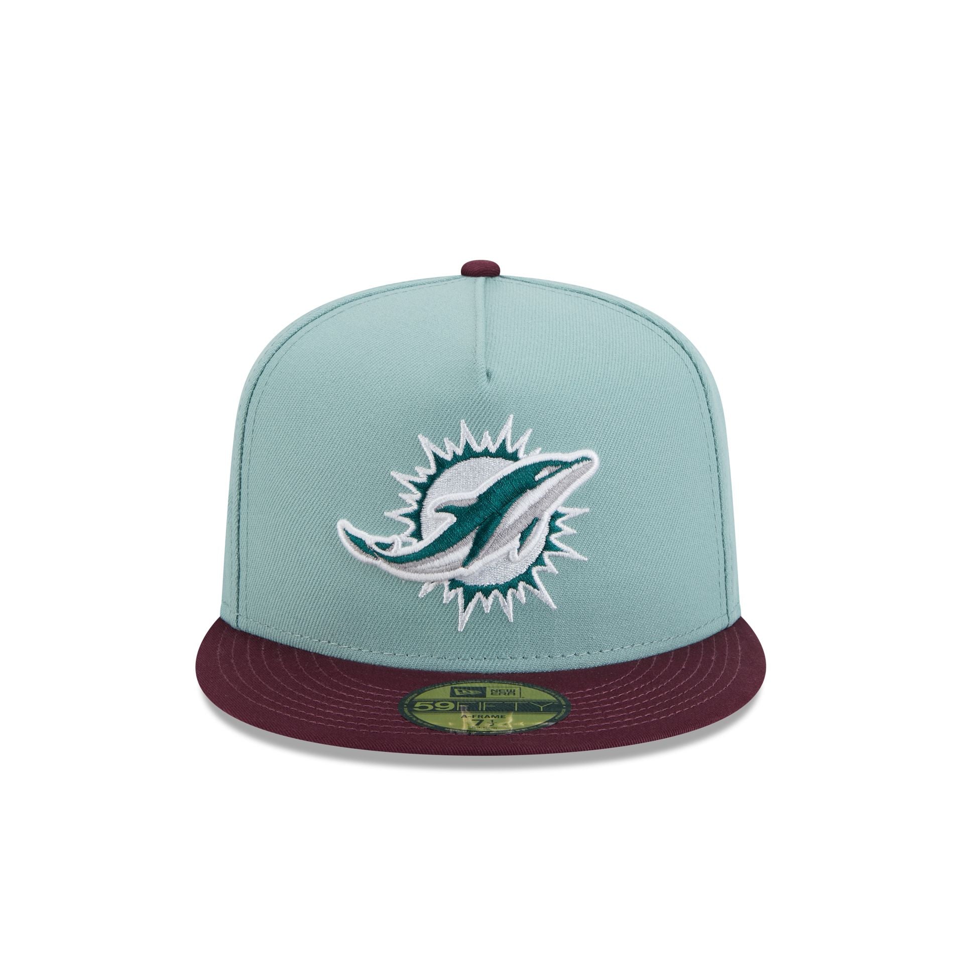 Miami Dolphins Beach Kiss Blue 59FIFTY A-Frame Fitted Hat - Image 2
