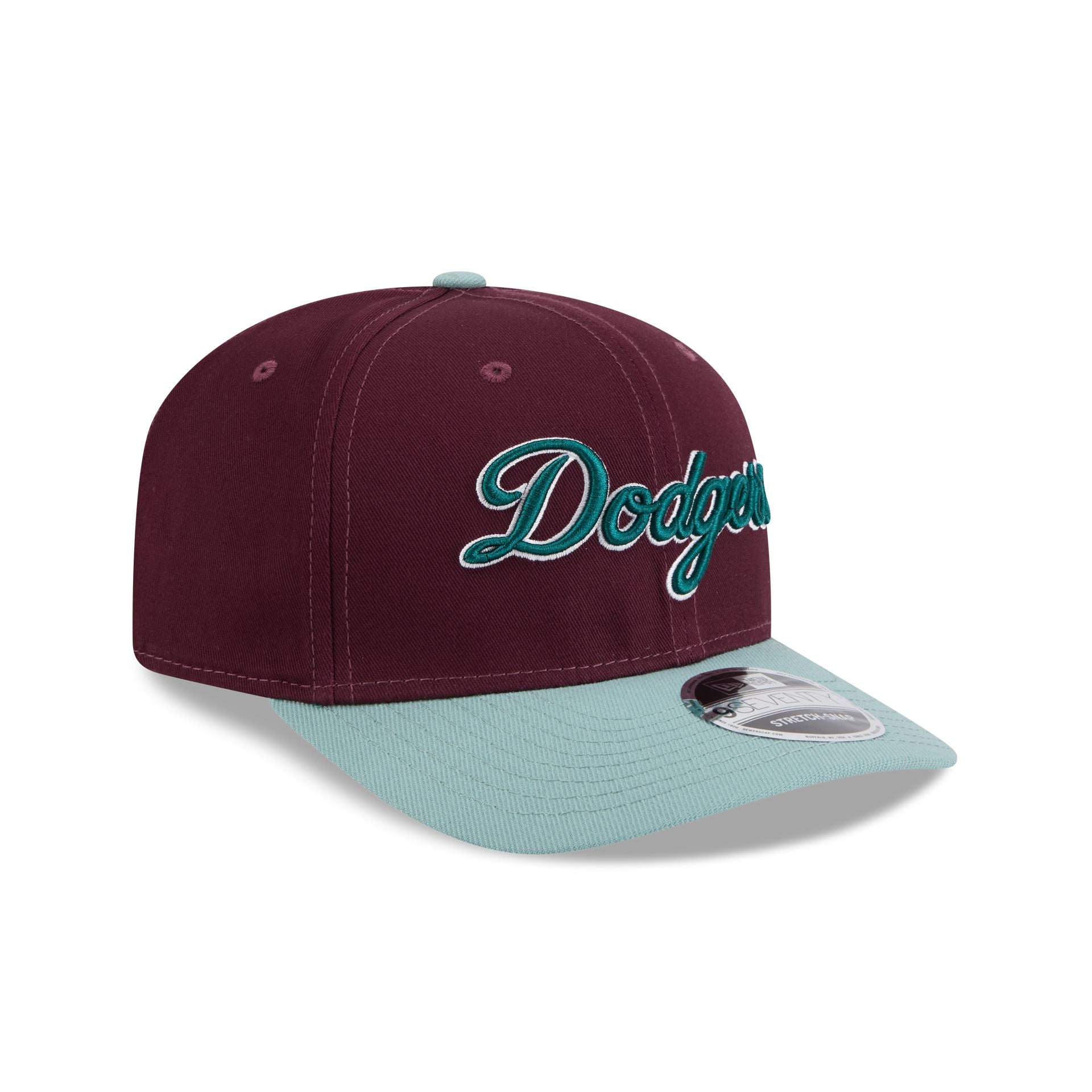 Los Angeles Dodgers Maroon 9SEVENTY Stretch-Snap Hat - Image 3