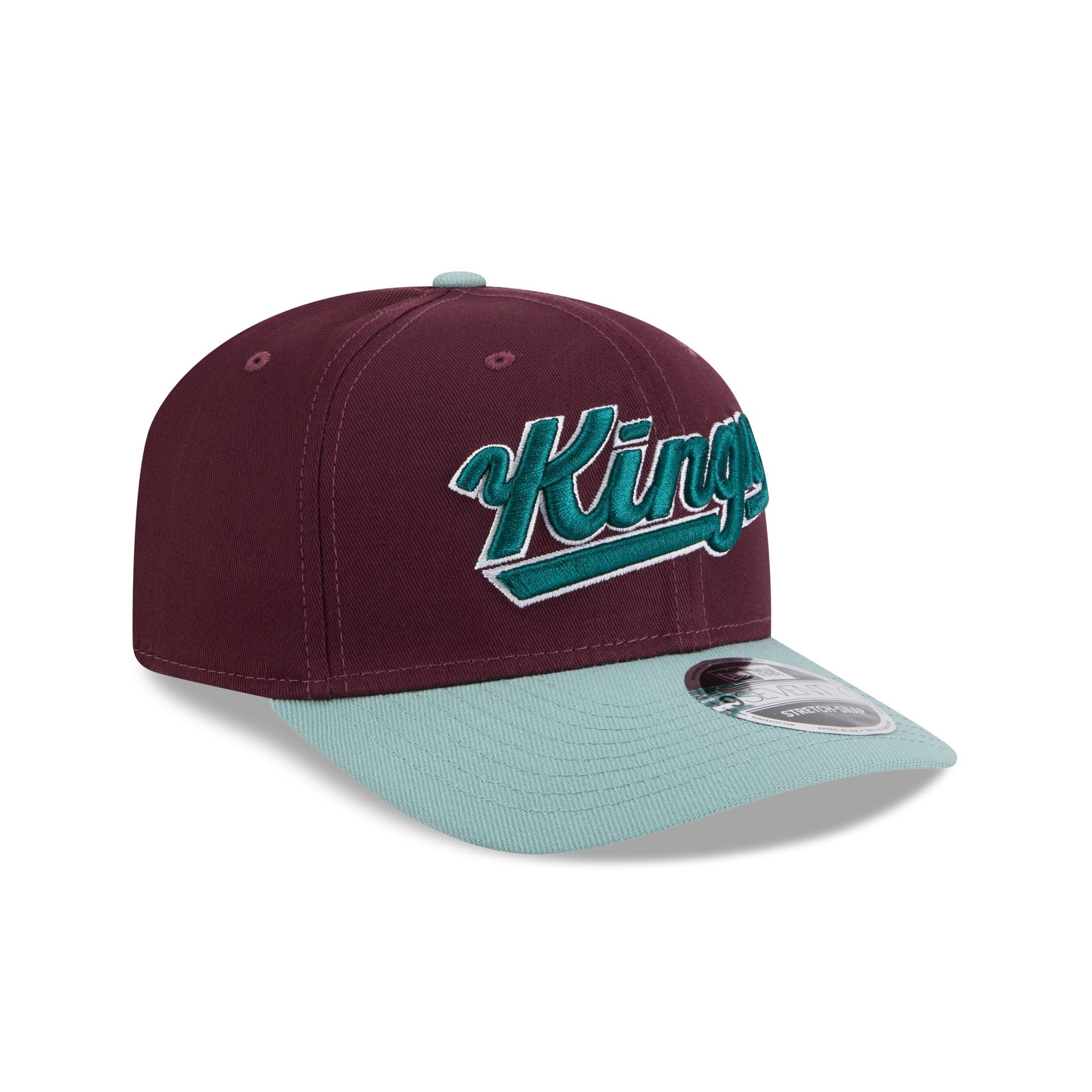 Sacramento Kings Maroon 9SEVENTY Stretch-Snap Hat - Image 3