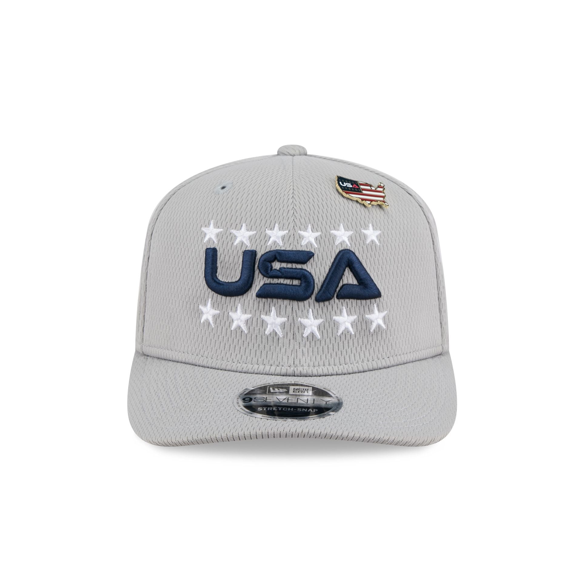 2025 Ryder Cup Team USA Gray 9SEVENTY Stretch-Snap Hat - Image 2