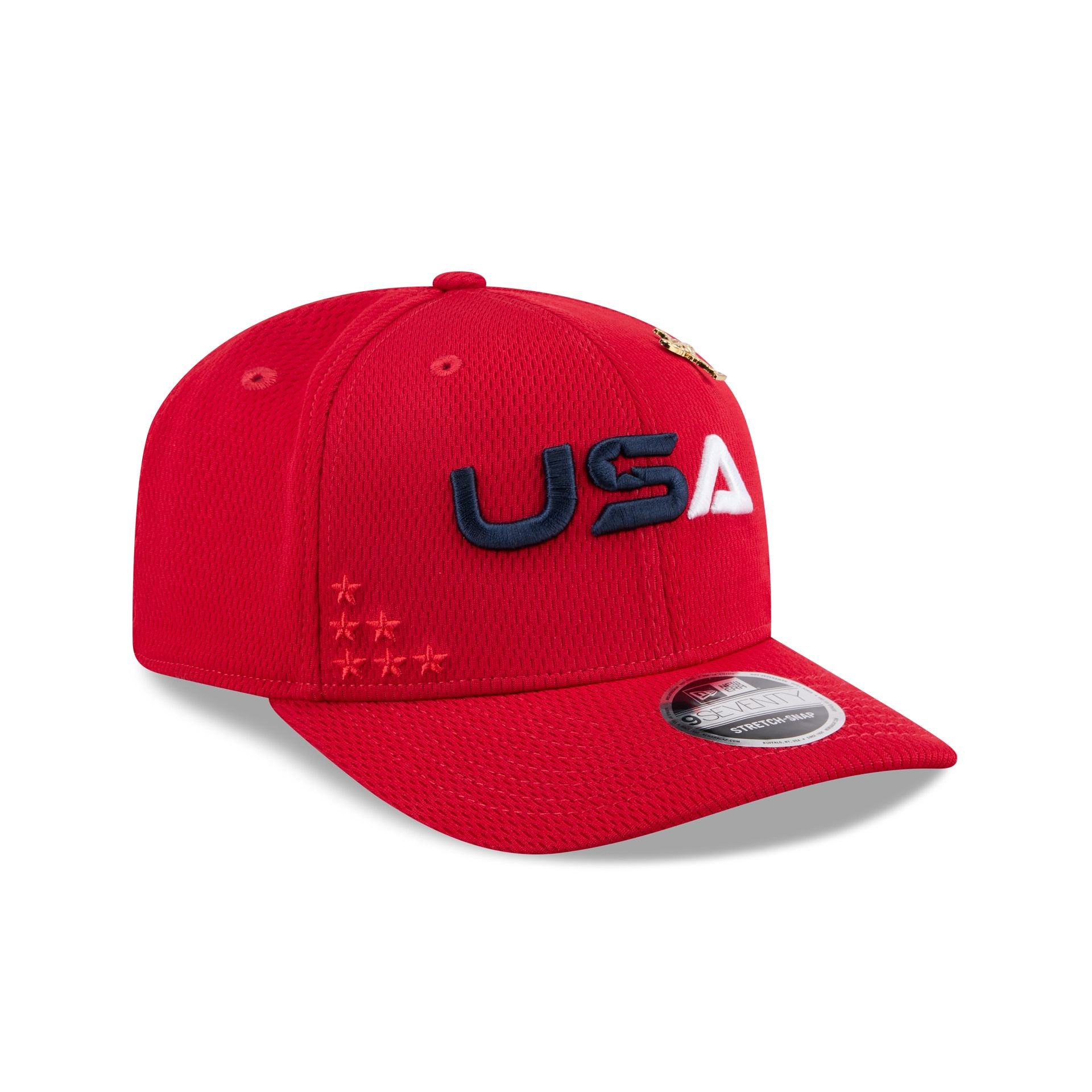 2025 Ryder Cup Team USA Red 9SEVENTY Stretch-Snap Hat - Image 3