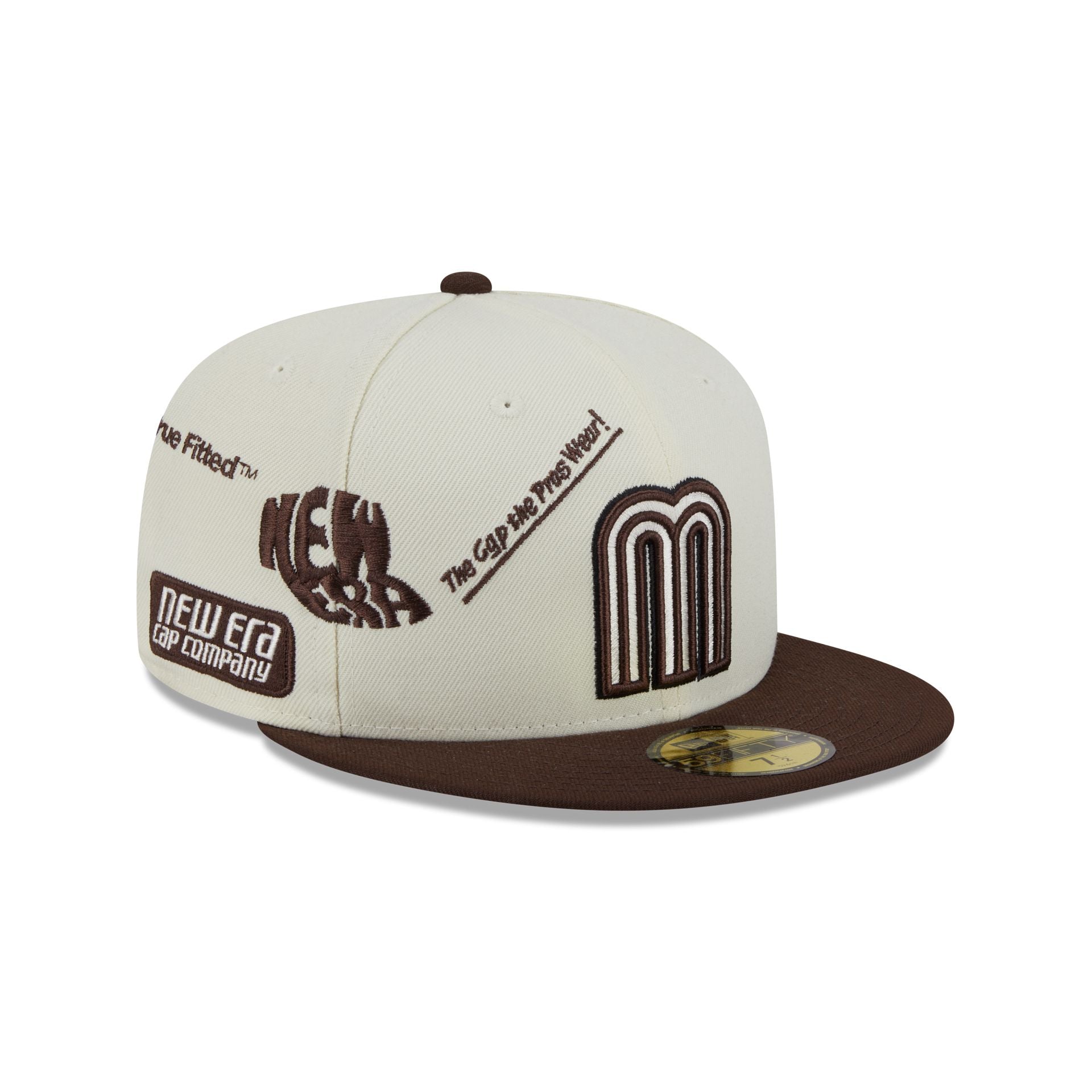 Mexico Baseball New Era Anniversary Logos Brown Visor 59FIFTY Fitted Hat - Image 3