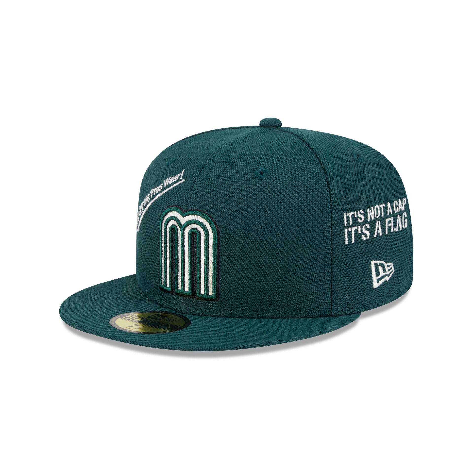 Mexico Baseball New Era Anniversary Logos Green 59FIFTY Fitted Hat