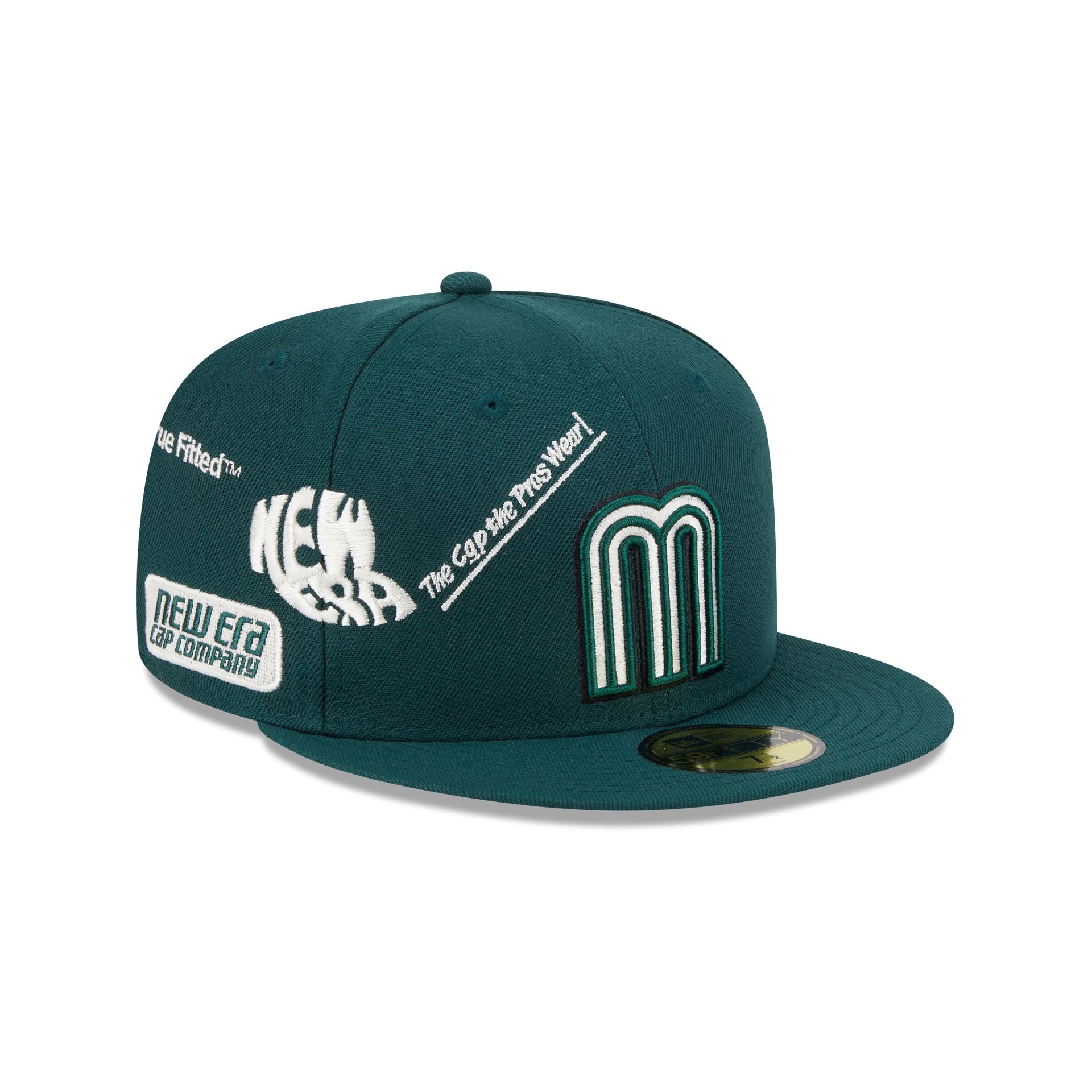 Mexico Baseball New Era Anniversary Logos Green 59FIFTY Fitted Hat - Image 3