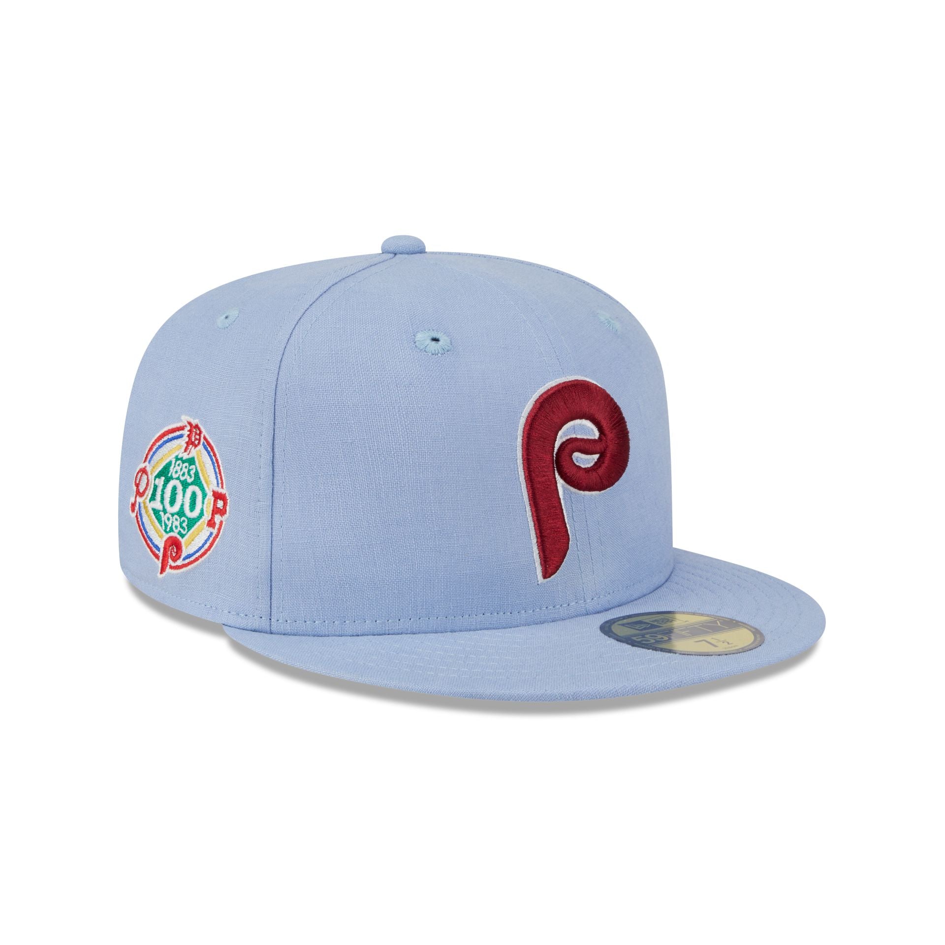 Team Linen Philadelphia Phillies 59FIFTY Fitted Hat