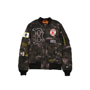 Alpha Industries x Boston Red Sox Black Camo MA-1 Bomber Jacket