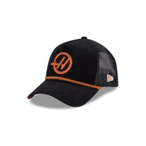 MoneyGram Haas F1 Team Corduroy 9FORTY A-Frame Trucker Hat