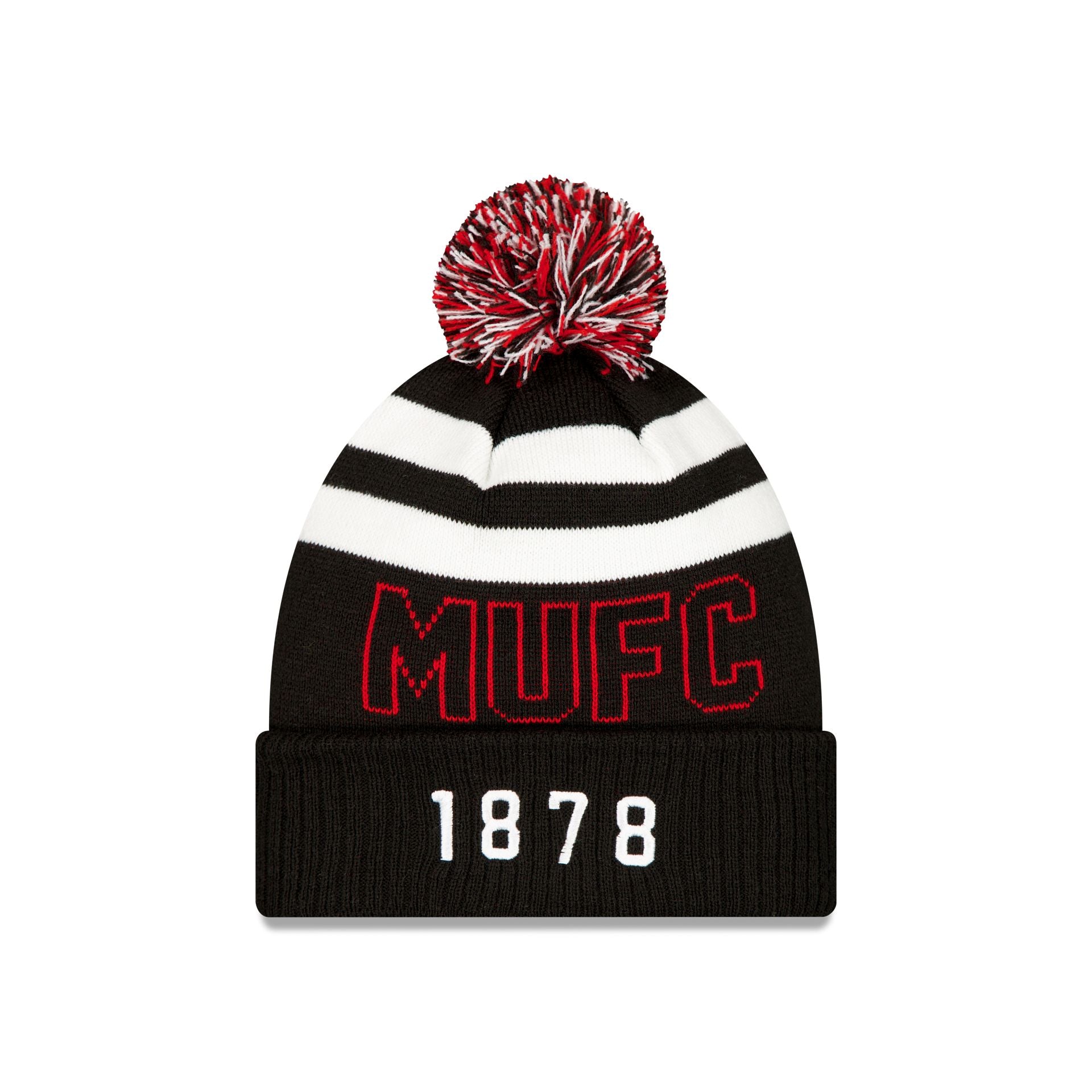 Manchester United FC Black Sport Pom Knit Hat - Image 2