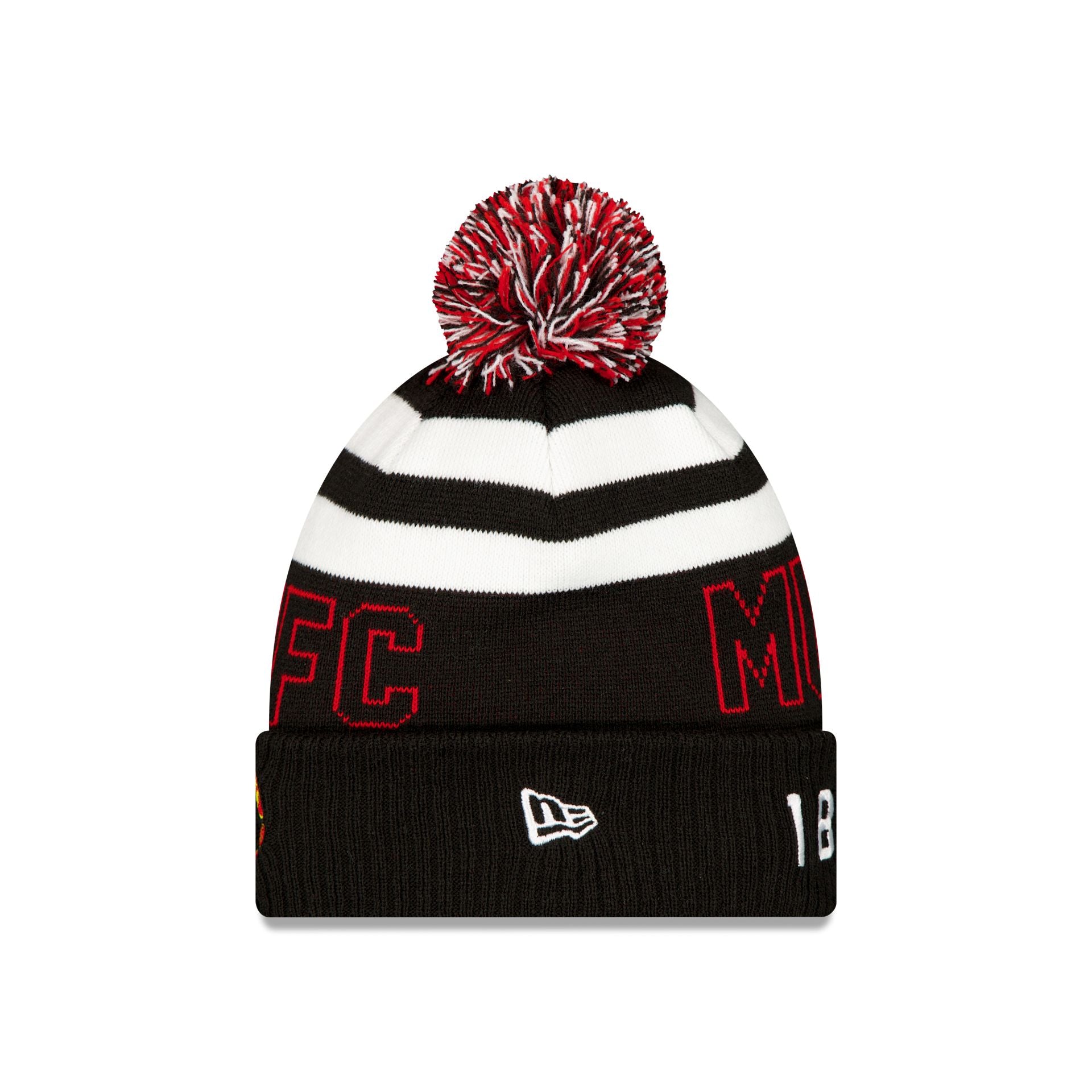 Manchester United FC Black Sport Pom Knit Hat - Image 3