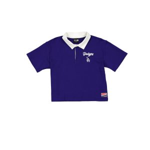 Los Angeles Dodgers Throwback Women's Cropped Polo
