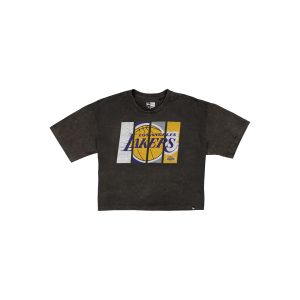 Los Angeles Lakers Sport Night Black Cropped Women's T-Shirt