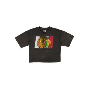 Chicago Blackhawks Sport Night Black Cropped Women's T-Shirt
