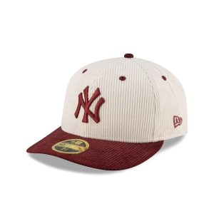 New York Yankees Cord Cream Low Profile 59FIFTY Fitted Hat