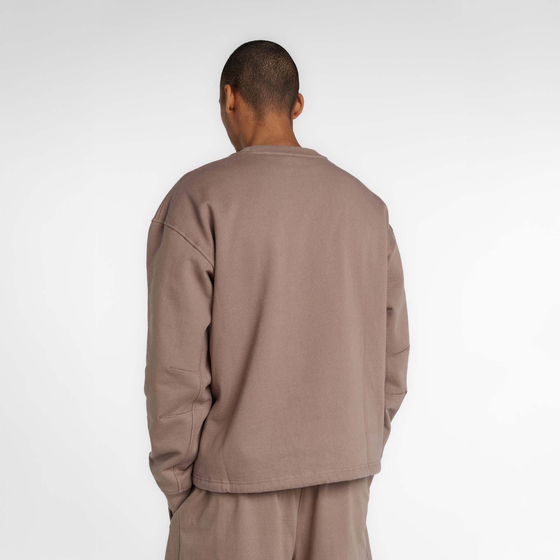 New Era Branded Alden Taupe Gray Crewneck - Image 5