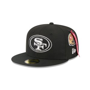 Alpha Industries x San Francisco 49ers Black 59FIFTY Fitted Hat