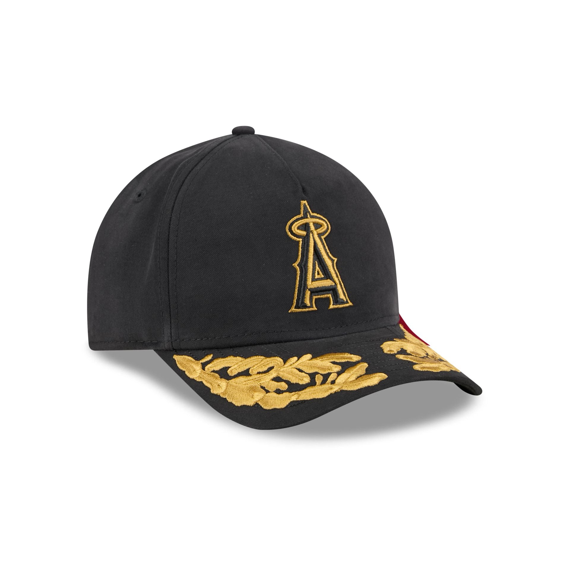 Alpha Industries x Los Angeles Angels Black 9FORTY M-Crown A-Frame Snapback Hat - Image 3