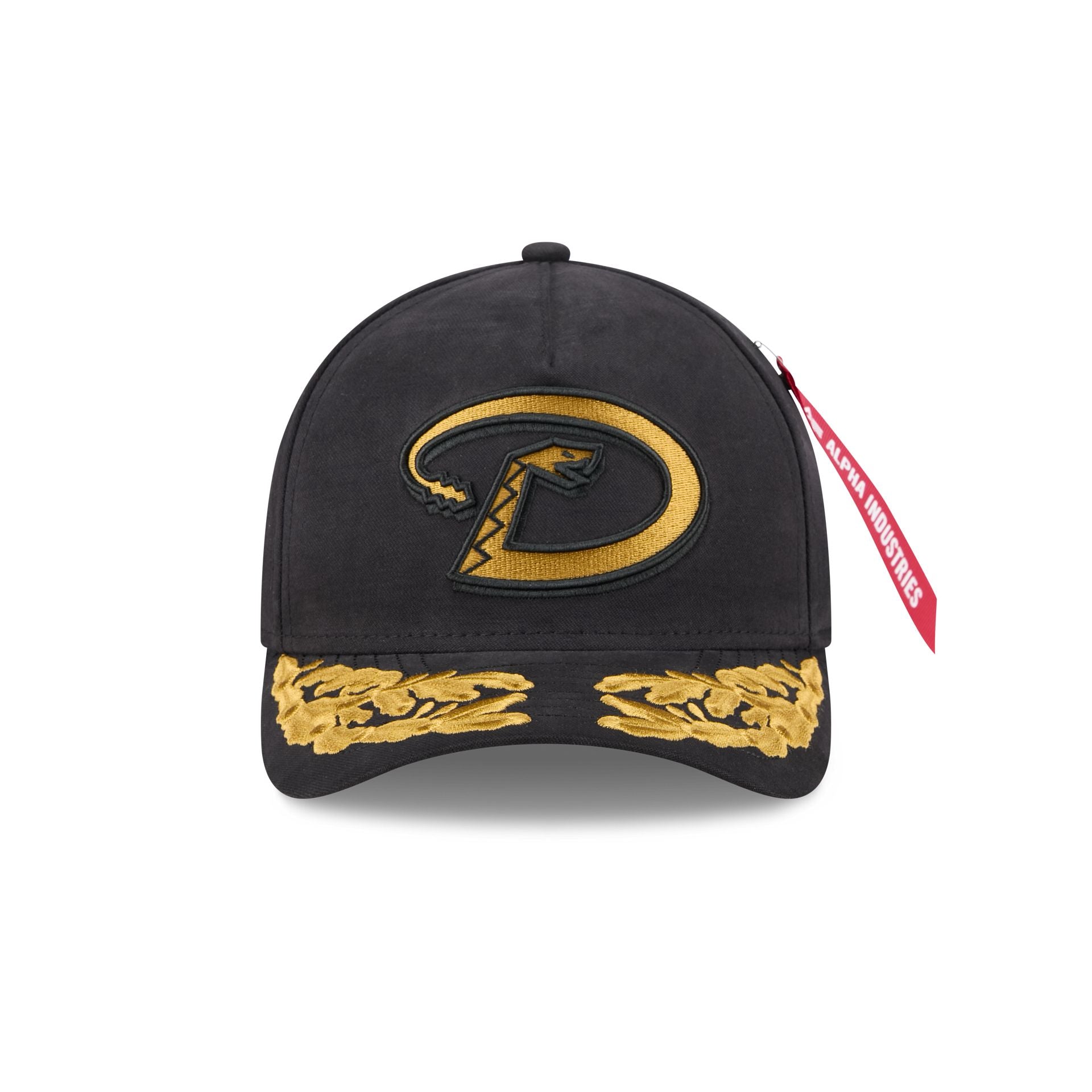 Alpha Industries x Arizona Diamondbacks Black 9FORTY M-Crown A-Frame Snapback Hat - Image 2