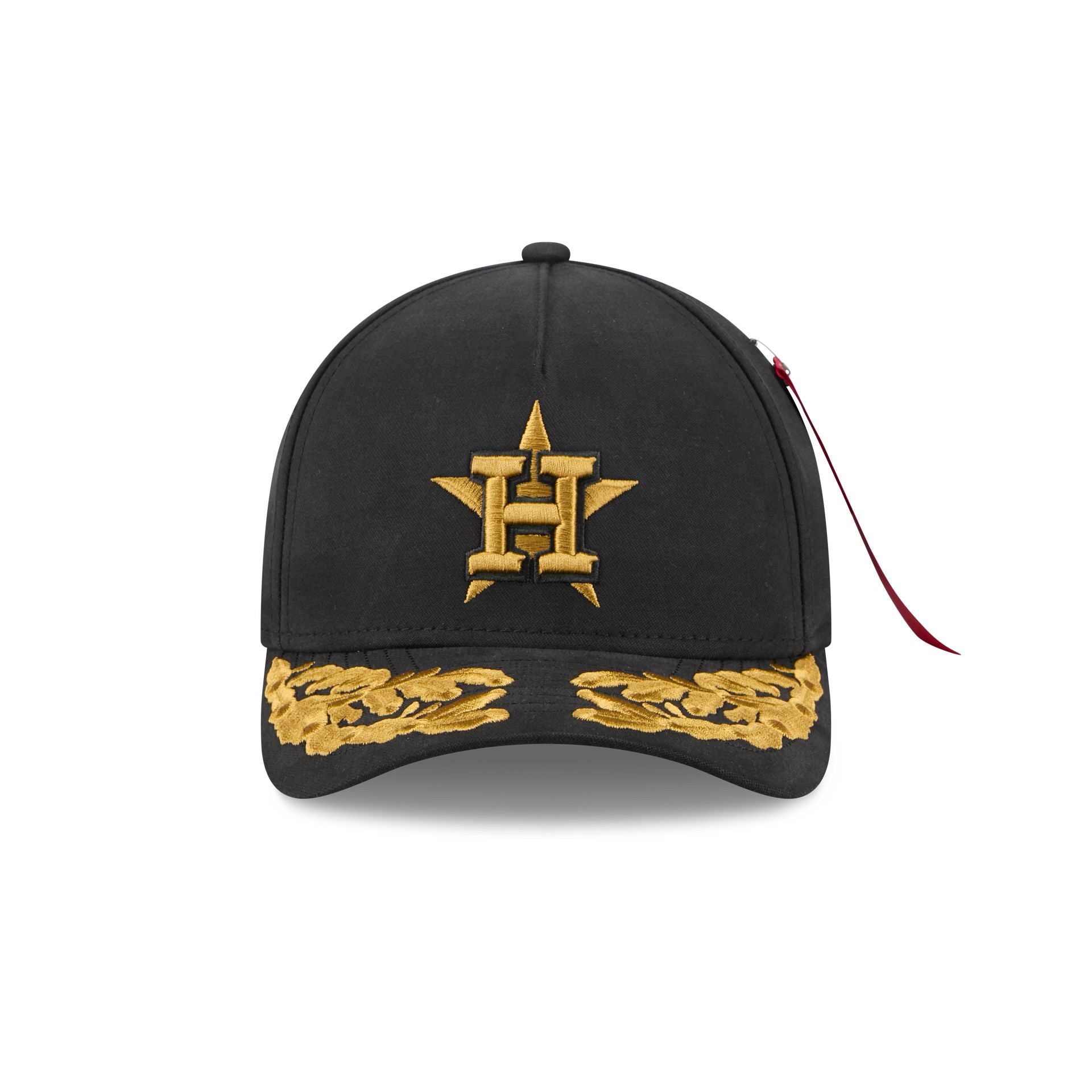 Alpha Industries x Houston Astros Black 9FORTY M-Crown A-Frame Snapback Hat - Image 2