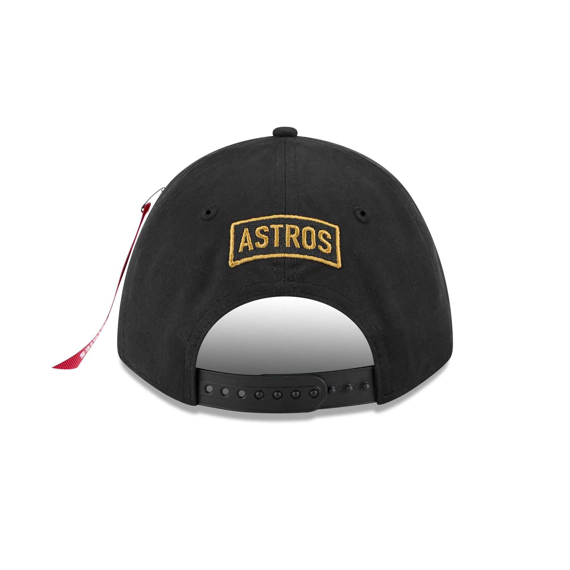 Alpha Industries x Houston Astros Black 9FORTY M-Crown A-Frame Snapback Hat - Image 6