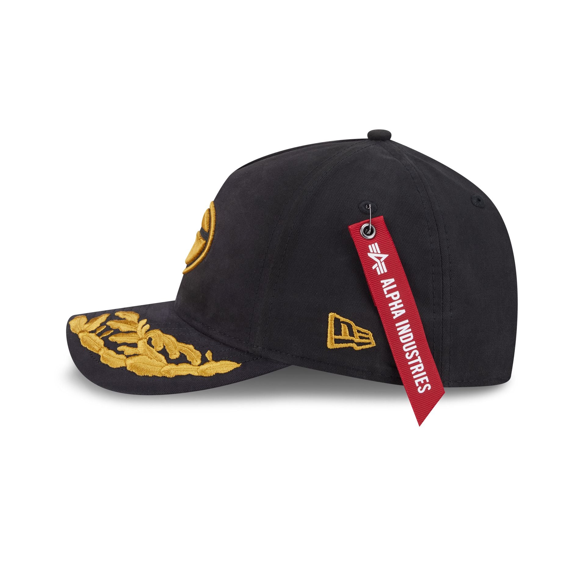 Alpha Industries x Green Bay Packers Black 9FORTY M-Crown A-Frame Snapback Hat - Image 4