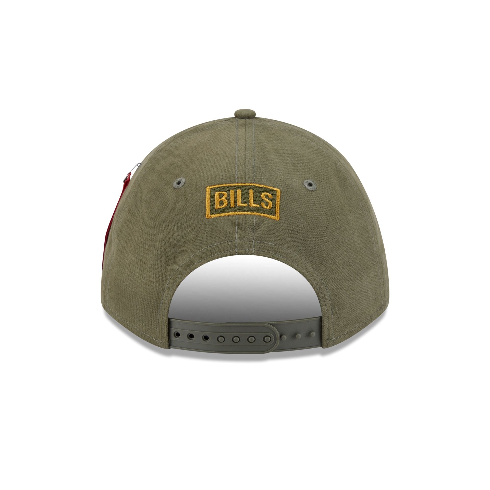 Alpha Industries x Buffalo Bills Olive Green 9FORTY M-Crown A-Frame Snapback Hat - Image 6