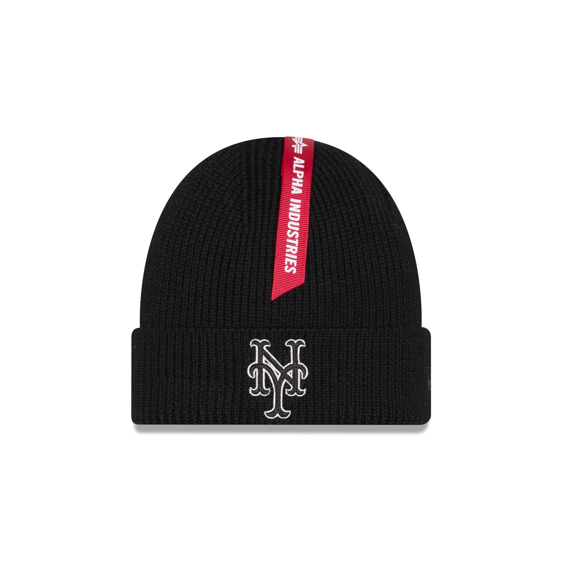Alpha Industries x New York Mets Black Cuff Knit Hat