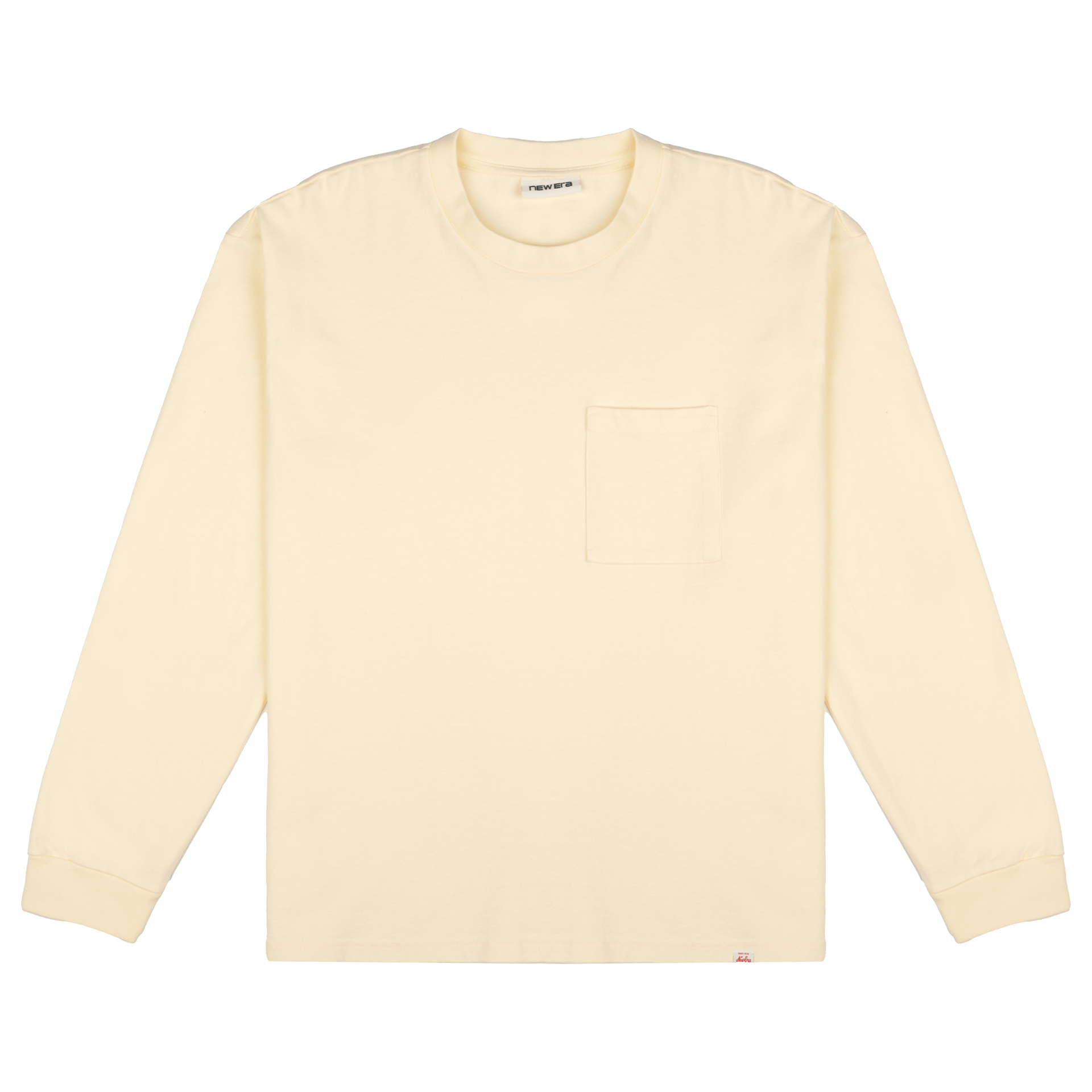 New Era Branded Alden Heavyweight Chrome White Long Sleeve Pocket T-Shirt - Image 2